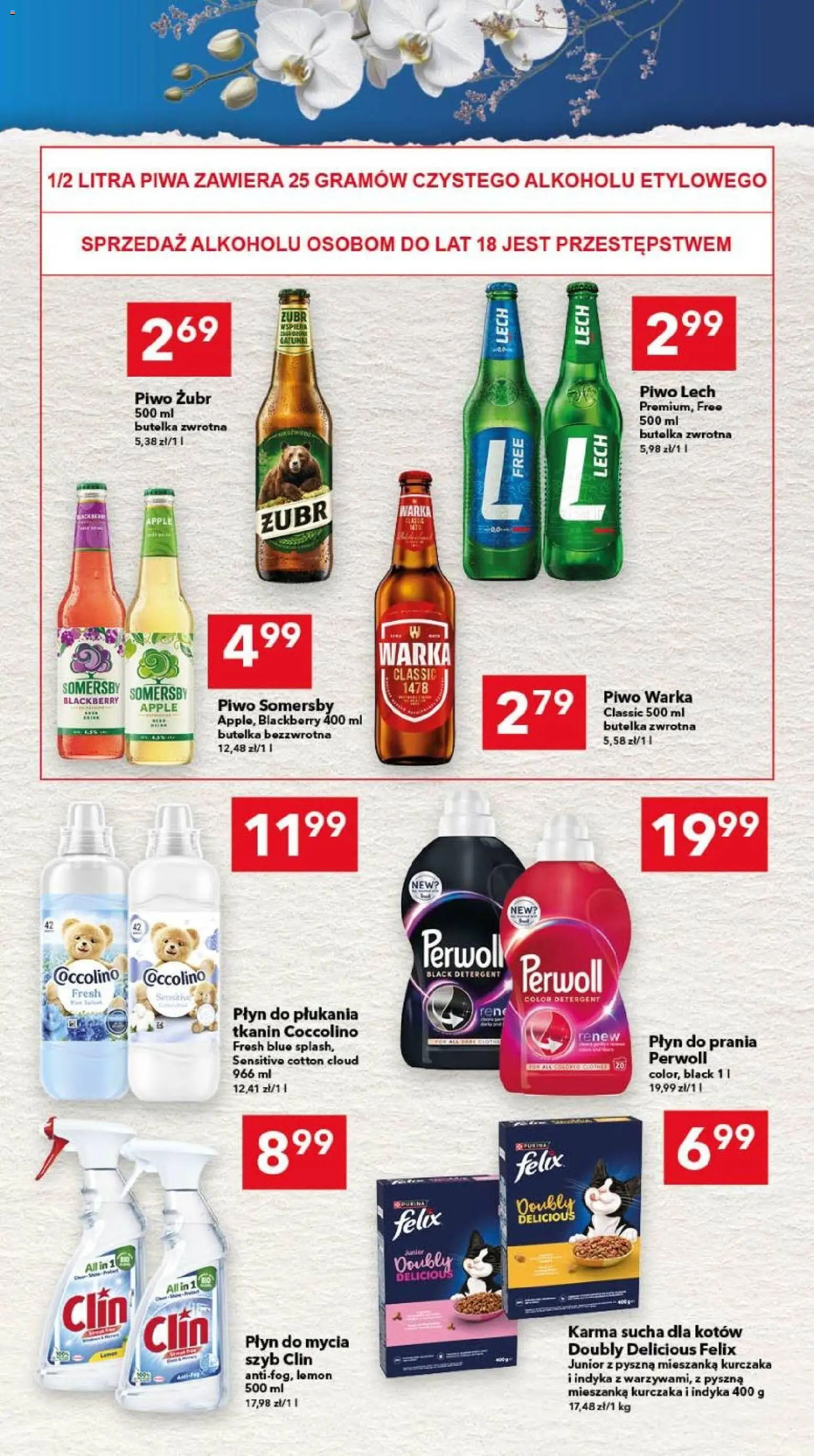 Lewiatan gazetka - Legnica od 10.09.2026 | Strona: 7 | Produkty: Piwo żubr, Perwoll, Piwo Warka, Karma