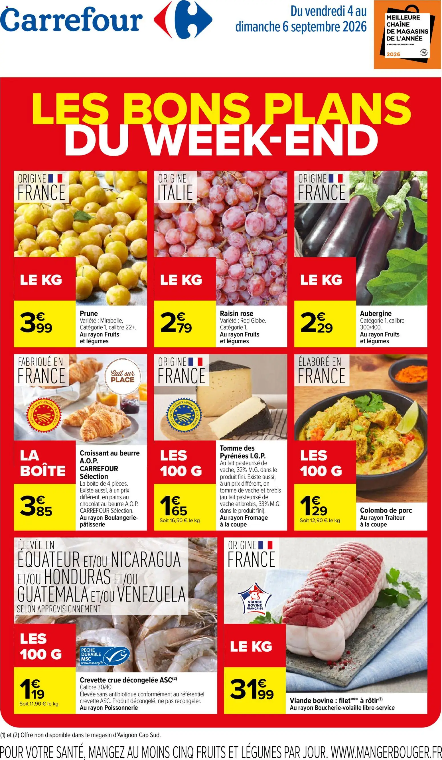 {H1} | Page: 1 | Produits: Fruits, Distributeur, Viande, Viande bovine