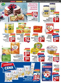 COOP Jednota leták platný od 18.06.2026 | Strana: 10 | Produkty: Hrach, Palmarin, Tatárska omáčka, Omáčka