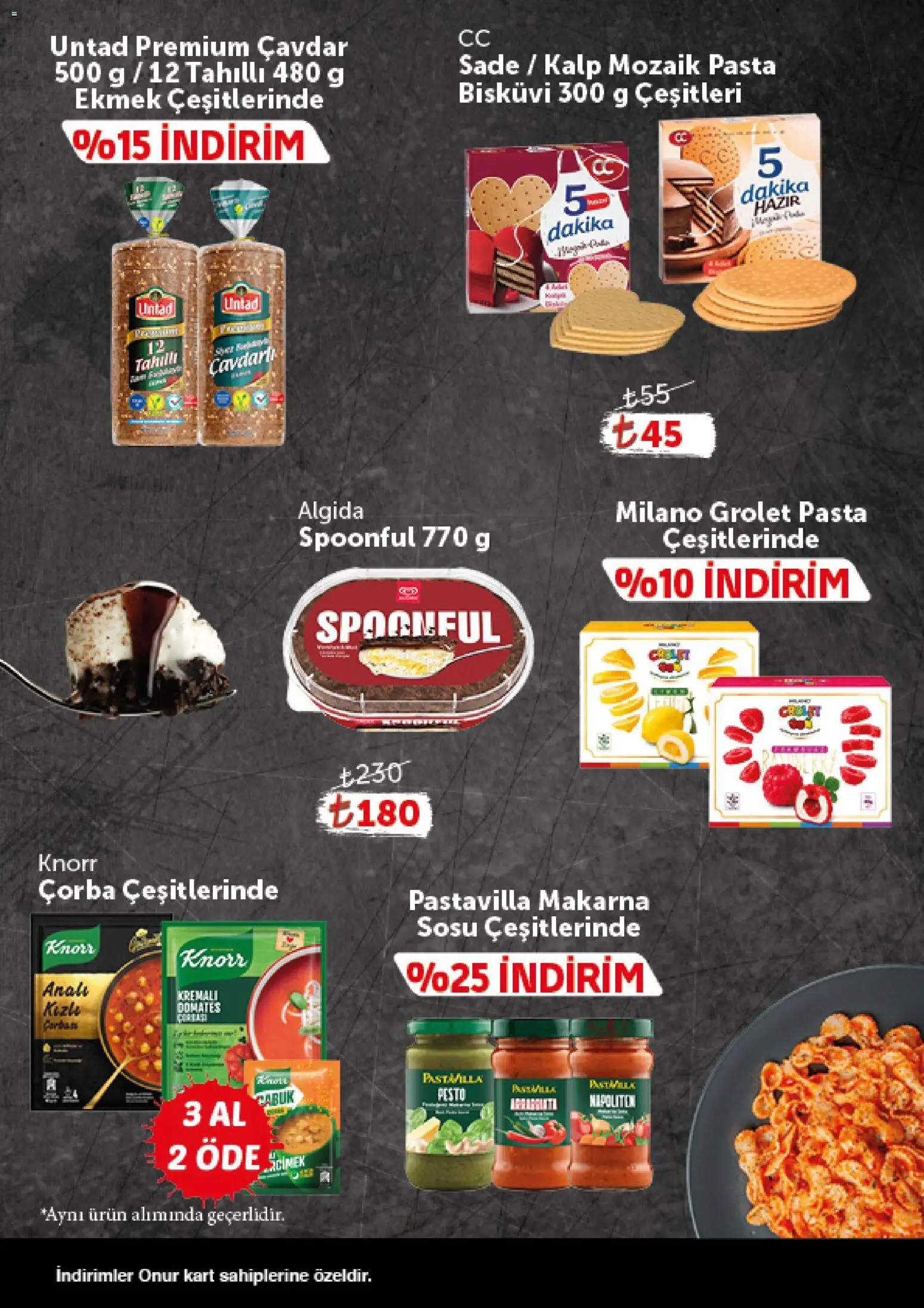 Onur Market - Katalog Gurme - 14 Temmuz 2026 tarihinden itibaren geçerlidir | Sayfa: 6 | Ürünler: Ekmek, Domates, Makarna, Mozaik pasta