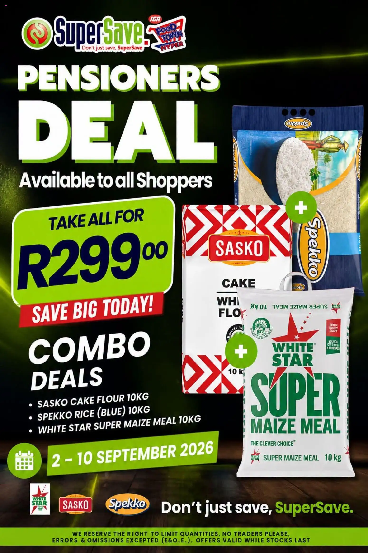New Super Save catalogue – valid from 02/09/2026 | Page: 1 | Products: Cake, Flour, Maize meal, Rice