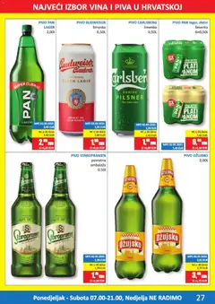 Vrutak Katalog - Pregled kataloga iz trgovine Vrutak, vrijedi od 14.09.2026 | Stranica: 27 | Proizvodi: Staropramen, Pivo, Ožujsko, Pan