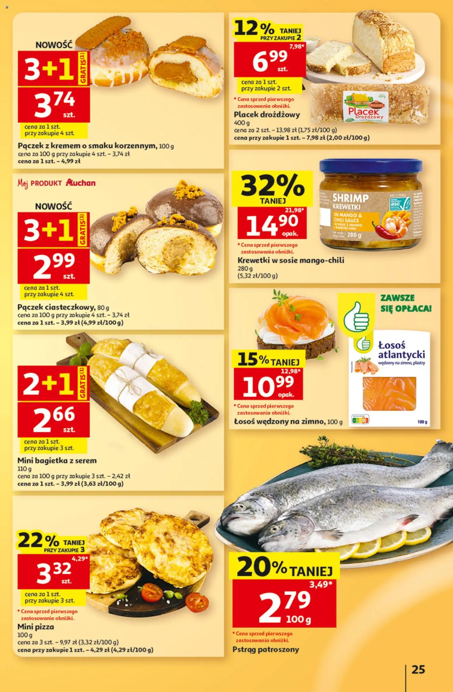 Auchan gazetka od 13.08.2026 | Strona: 25 | Produkty: Mango, Chili, Mini pizza, Pstrąg