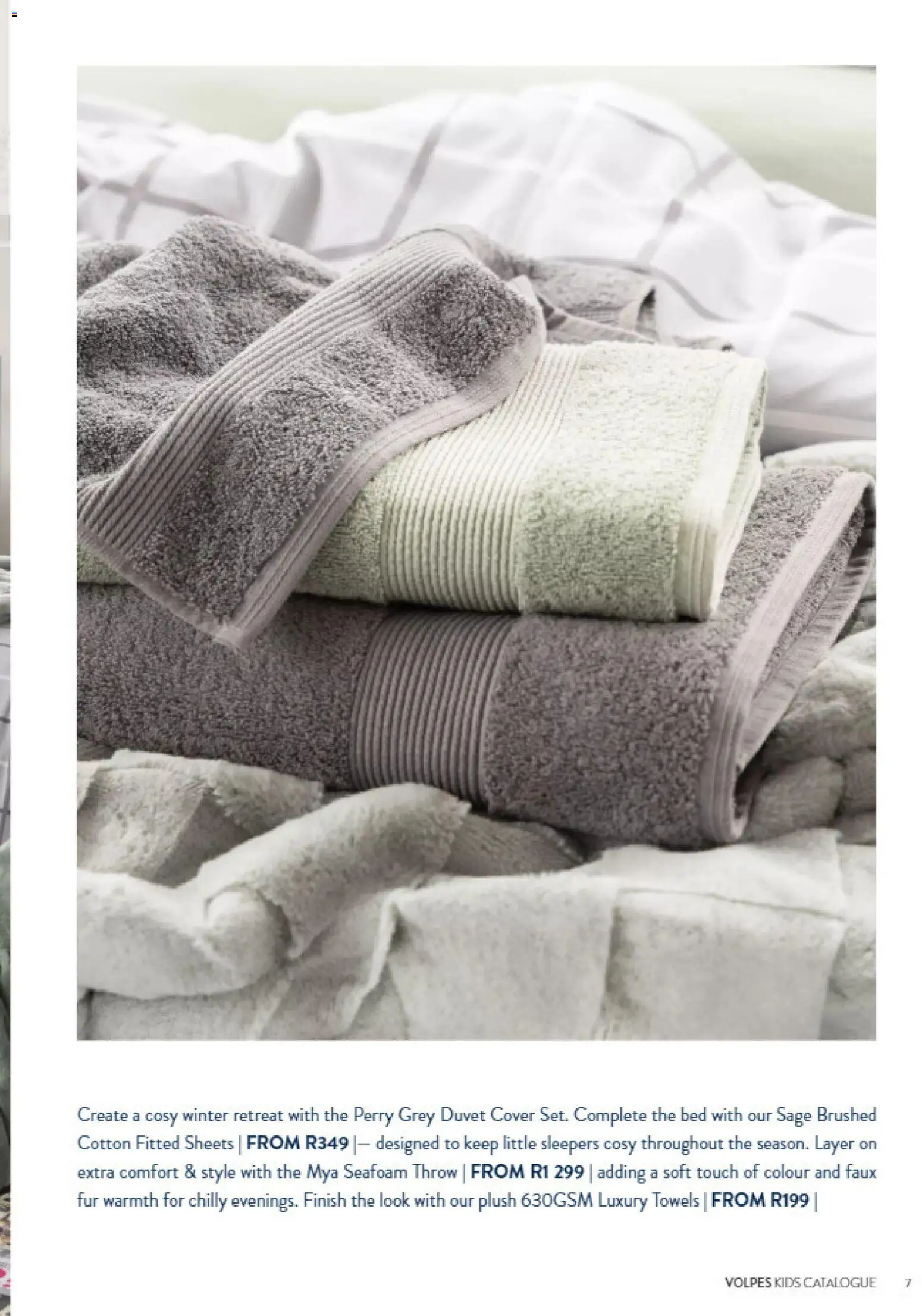 New Volpes catalogue – valid from 01/07/2026 | Page: 7 | Products: Cover, Towels, Duvet, Bed