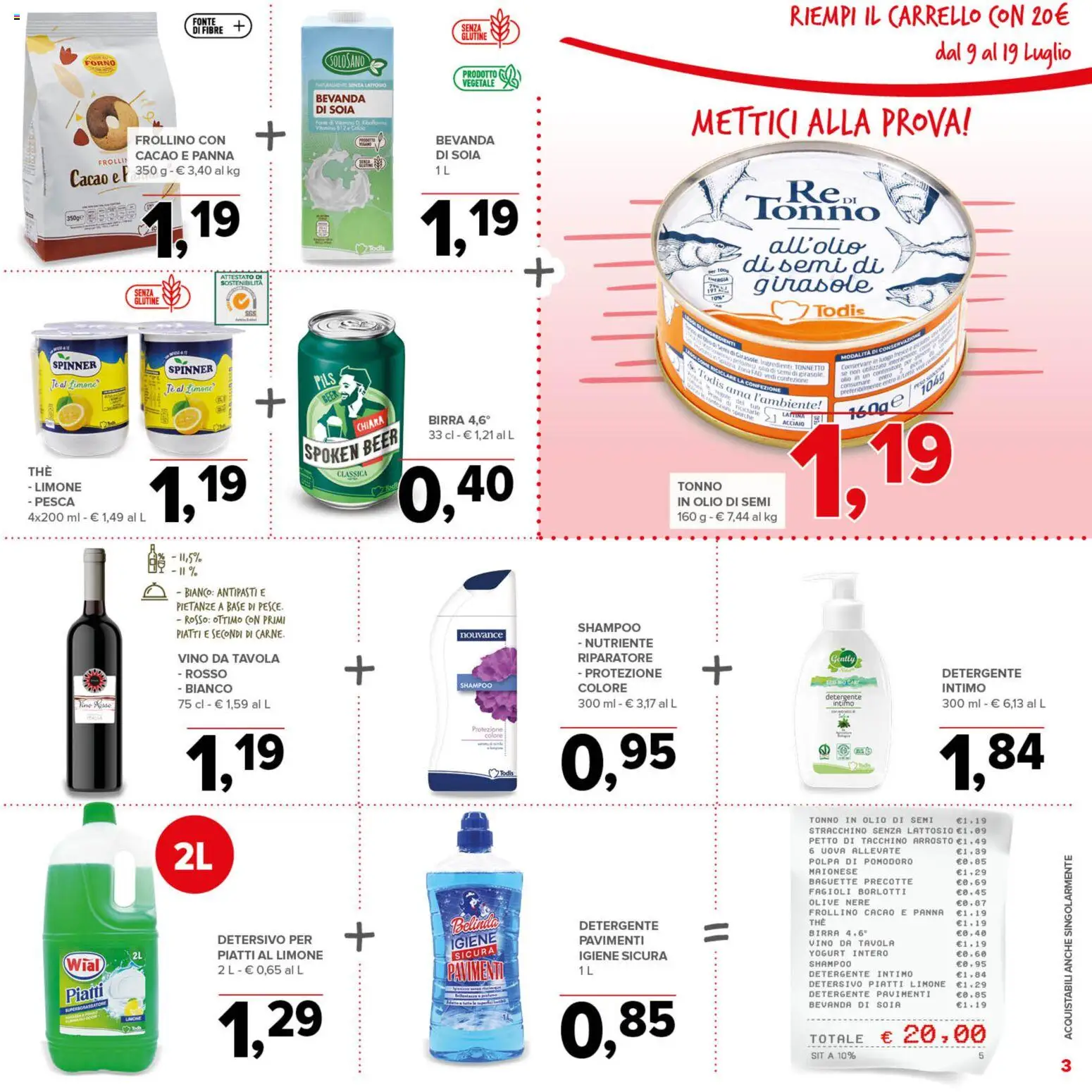 Volantino Todis del 09/07/2026 | Pagina: 3 | Prodotti: Pomodoro, Olio, Cacao, Forno