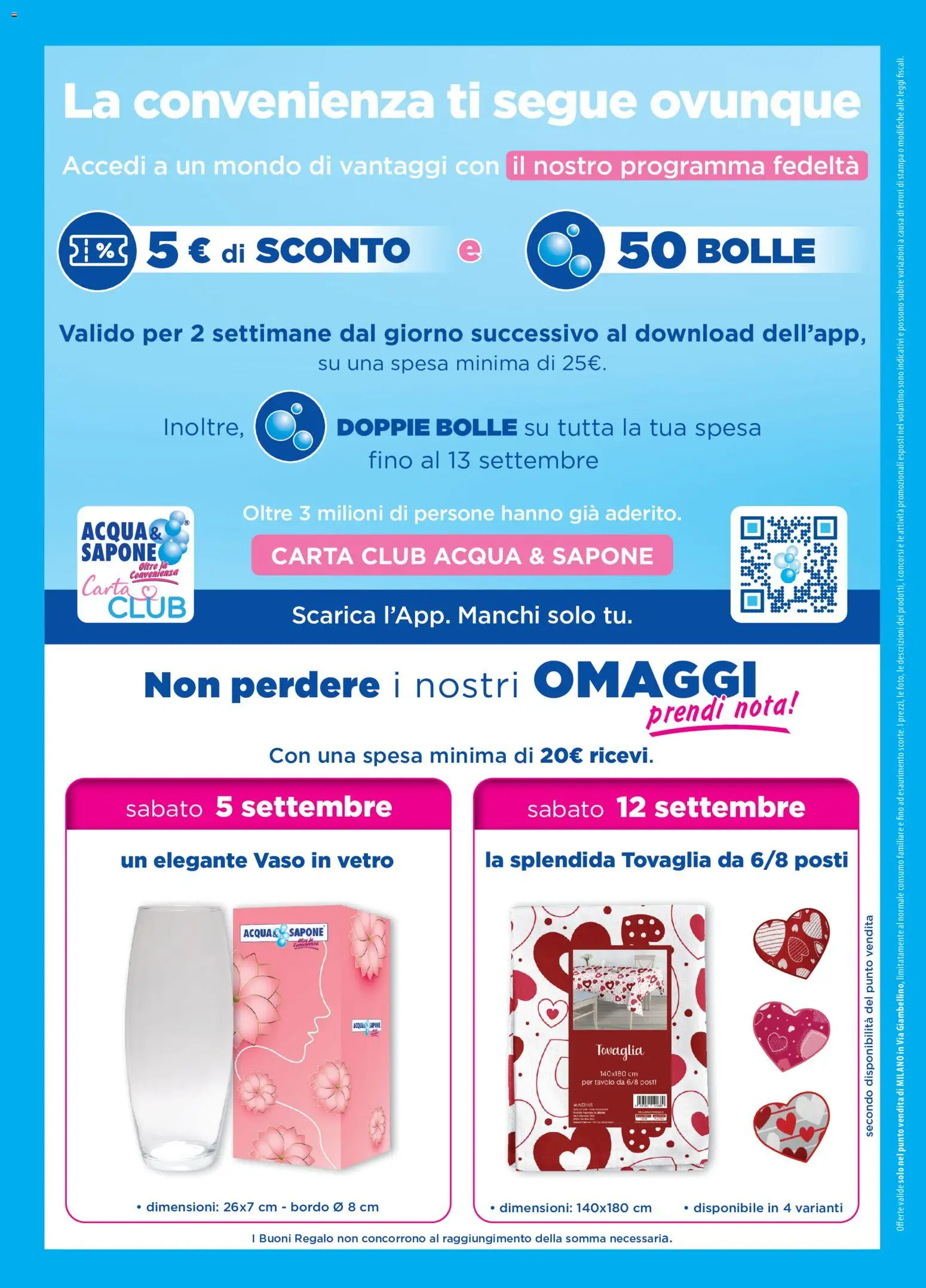 Volantino Acqua e Sapone del 26/08/2026 | Pagina: 8 | Prodotti: Acqua, Stampa, Tavolo, Vaso