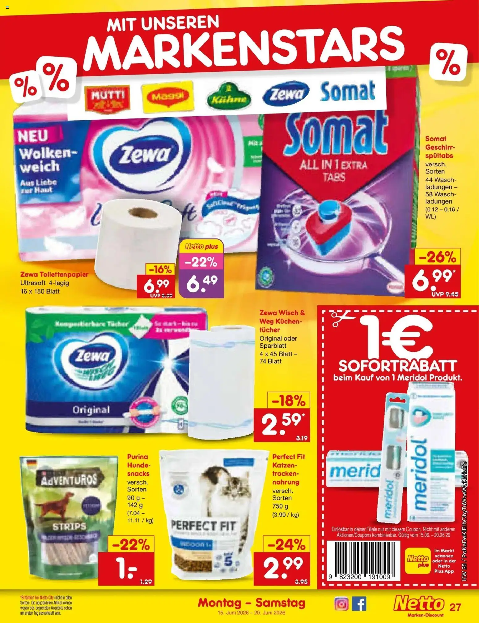 Netto Marken-Discount Prospekt Wuppertal – gültig ab 14.06.2026 | Seite: 35 | Produkte: Zewa, Kuchen, Toilettenpapier