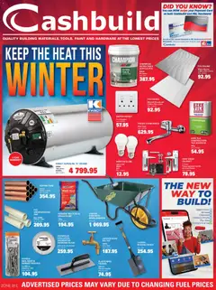 Cashbuild specials catalogue – valid from 20/07/2026