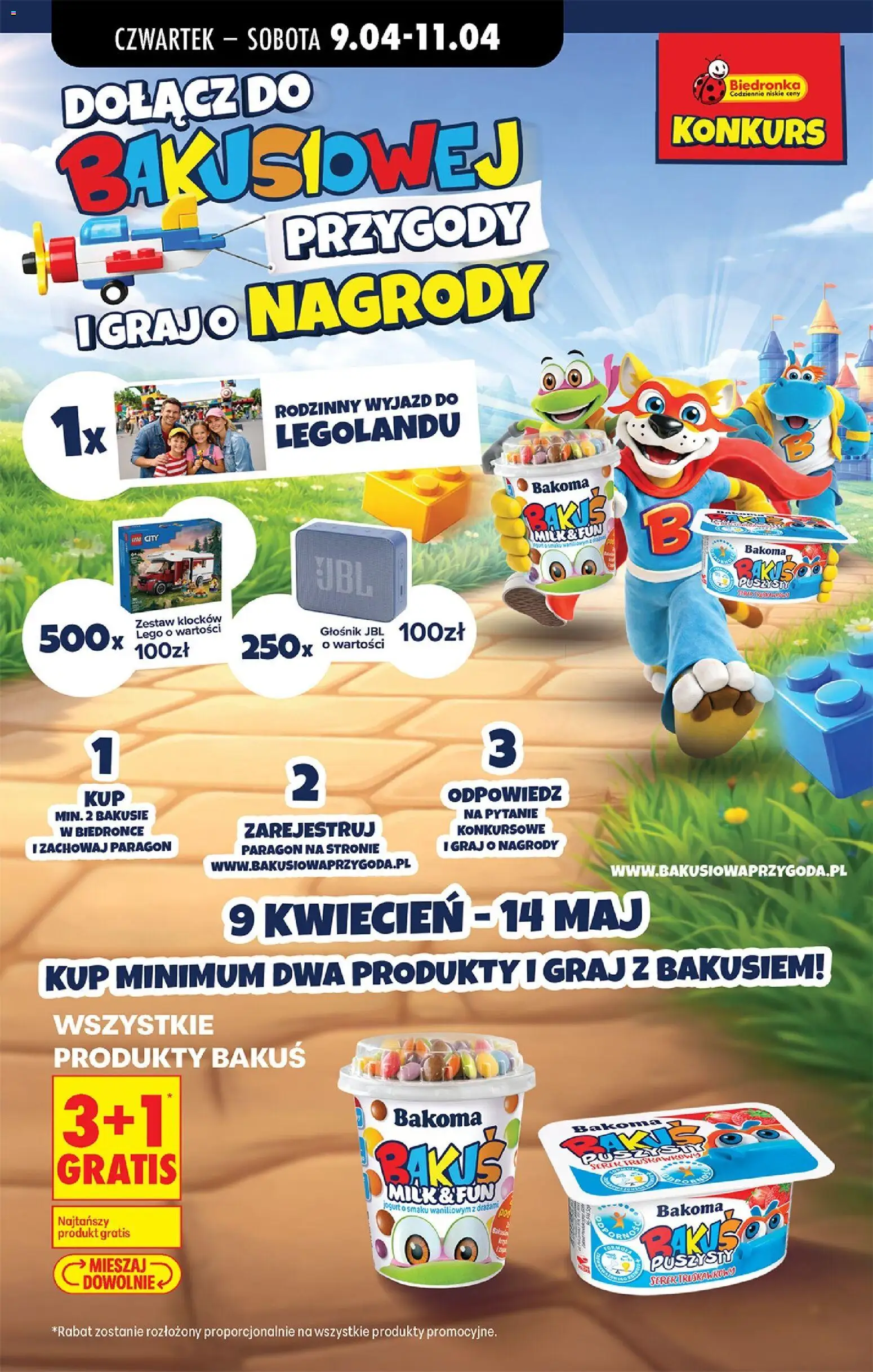 Biedronka gazetka od czwartku od 09.04.2026 | Strona: 62 | Produkty: Serek, Głośnik, Lego, Jogurt