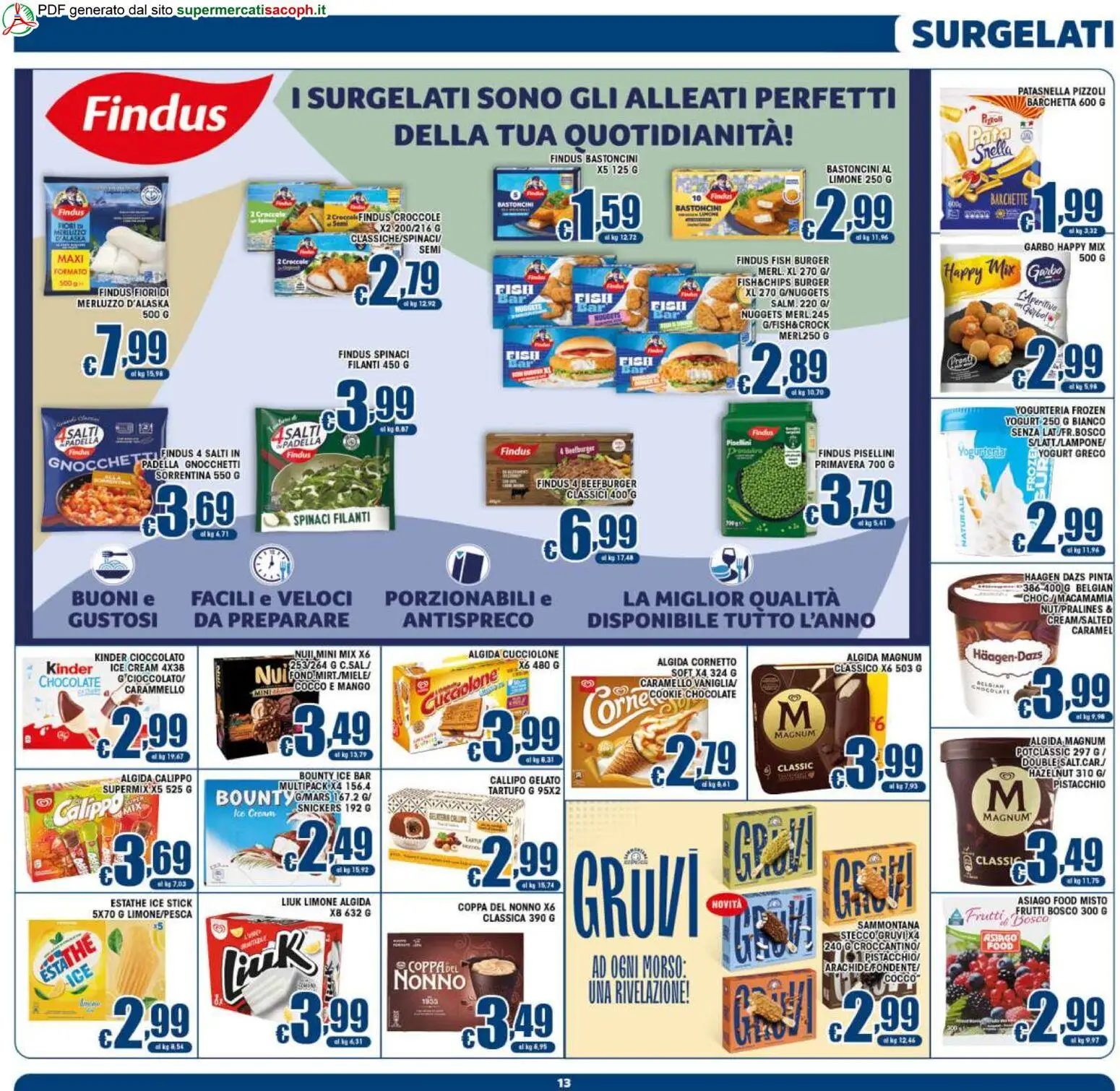 Volantino Sacoph del 12/08/2026 | Pagina: 13 | Prodotti: Yogurt greco, Yogurt, Gelato, Cocco