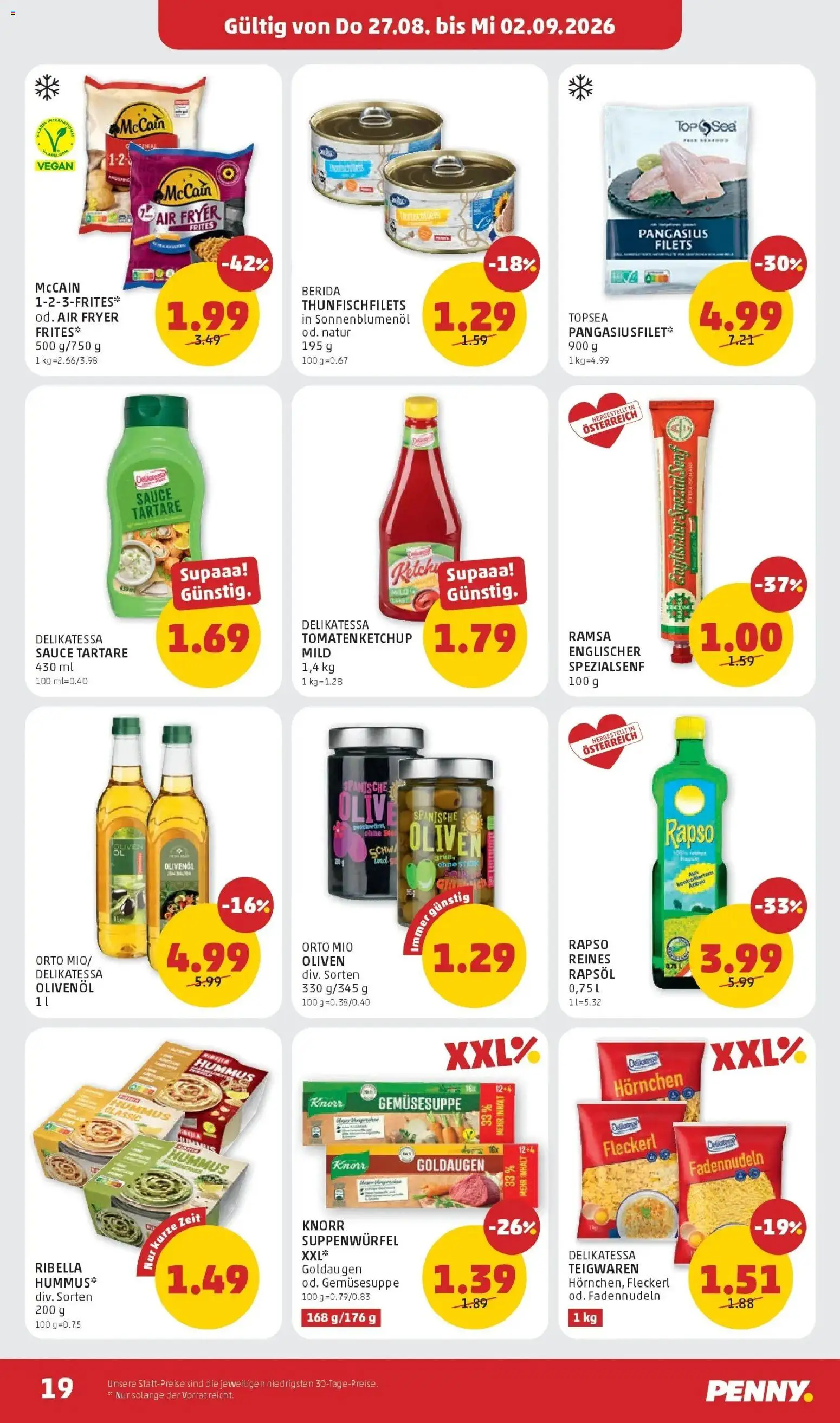 Penny Markt Die ganze Woche sparen ab (27.08.2026) - Angebote, Prospekt | Seite: 19