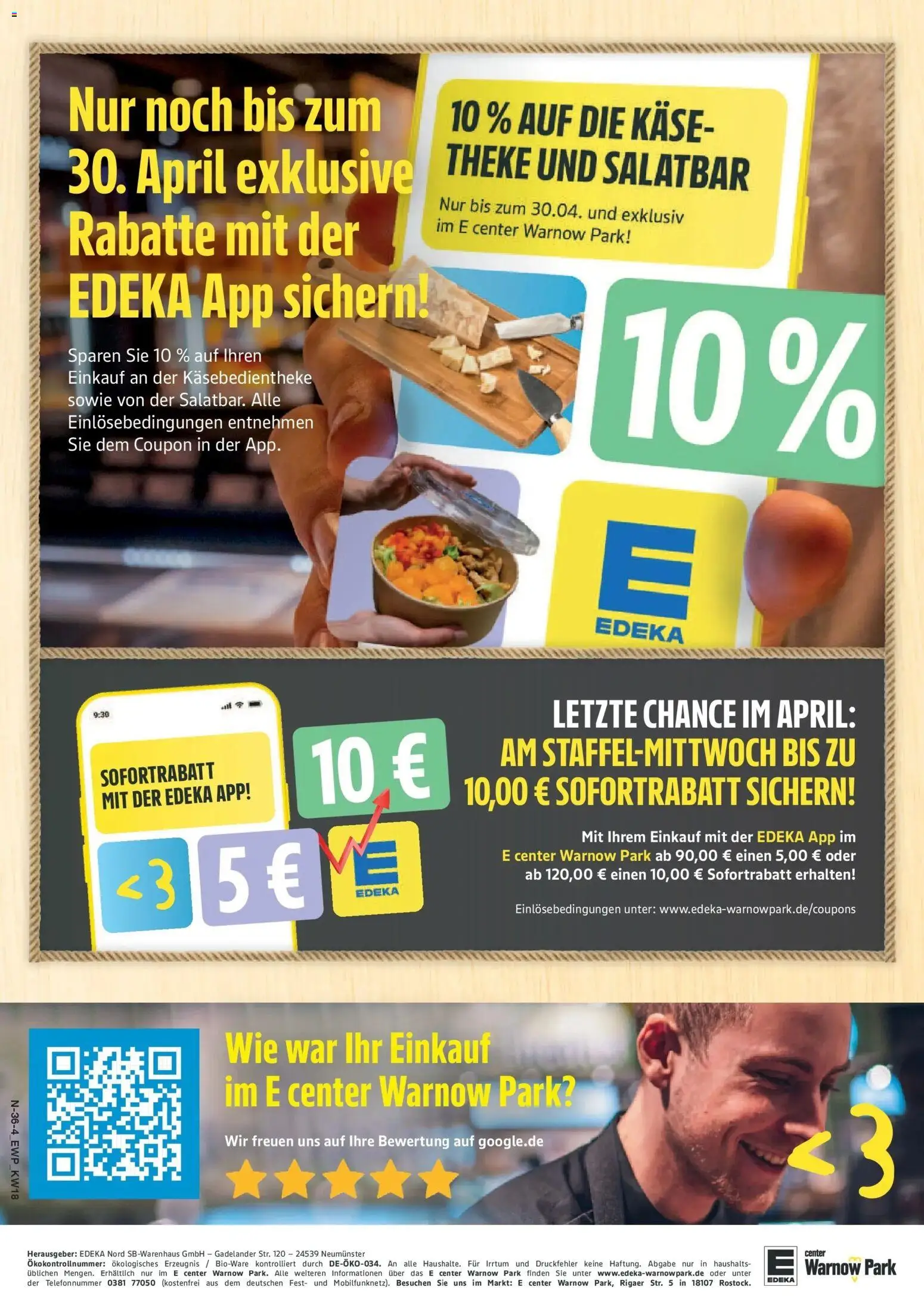 Edeka Prospekt Rostock – gültig ab 27.04.2026 | Seite: 36 | Produkte: Käse, Theke