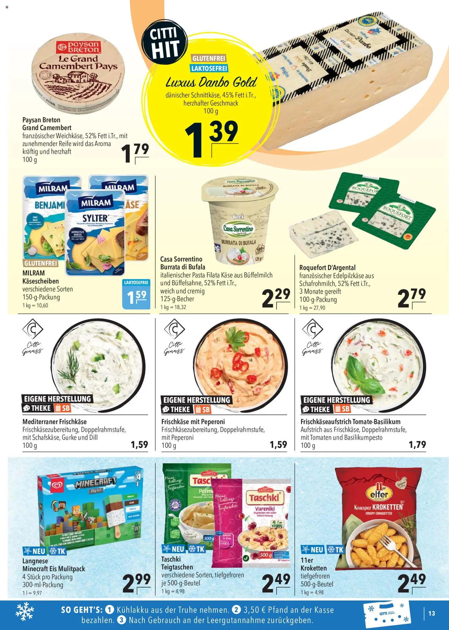 CITTI Markt Prospekt – gültig ab 23.09.2026 | Seite: 13 | Produkte: Truhe, Tomaten, Milram, Eis
