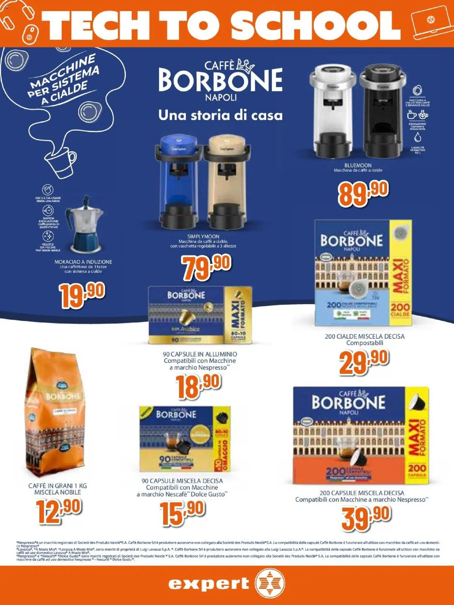 Volantino Expert del 20/08/2026 | Pagina: 23 | Prodotti: Caffè, Caffettiera, Bevande, Caffè in grani