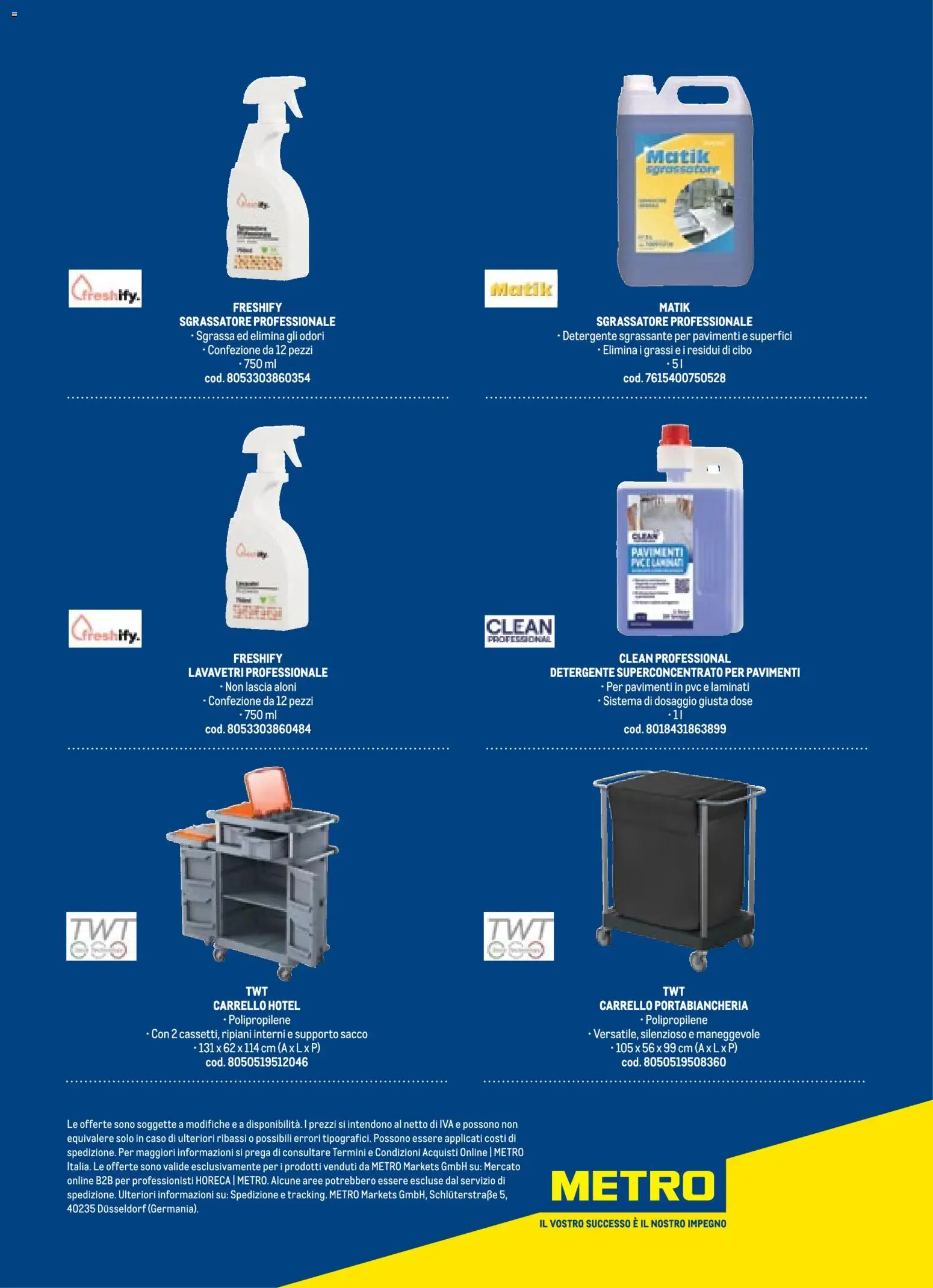 Volantino Metro del 17/10/2025 | Pagina: 106 | Prodotti: Sgrassatore, Carrello, Lavavetri, Portabiancheria