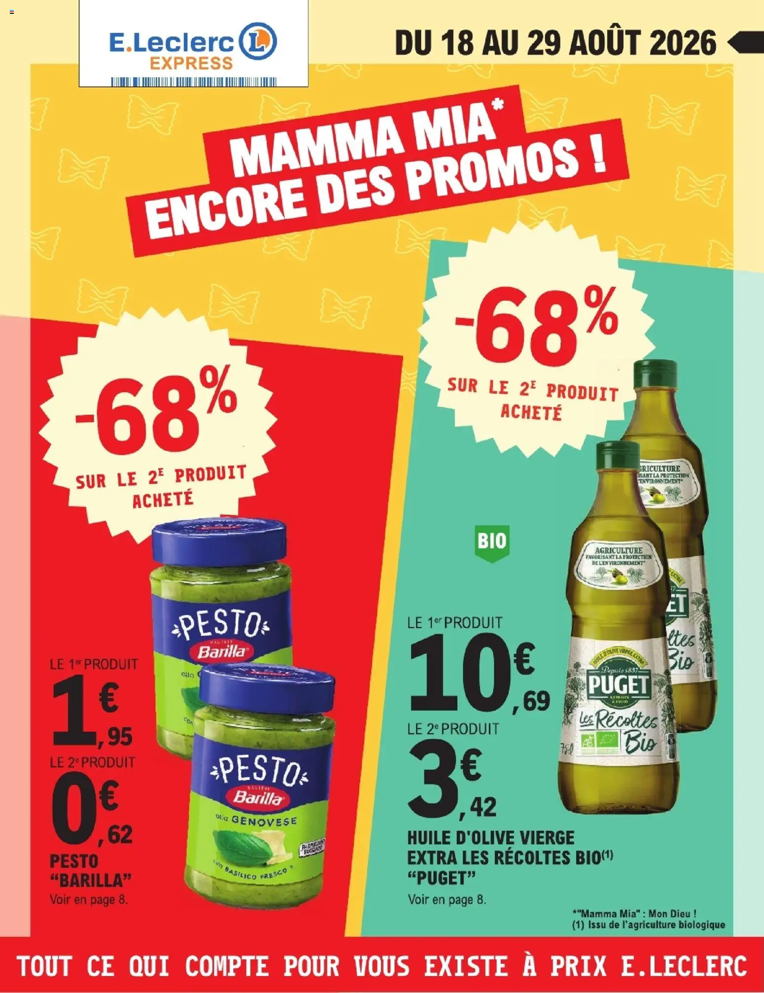 {H1} | Page: 1 | Produits: Huile d'olive vierge, Barilla, Pesto, Huile