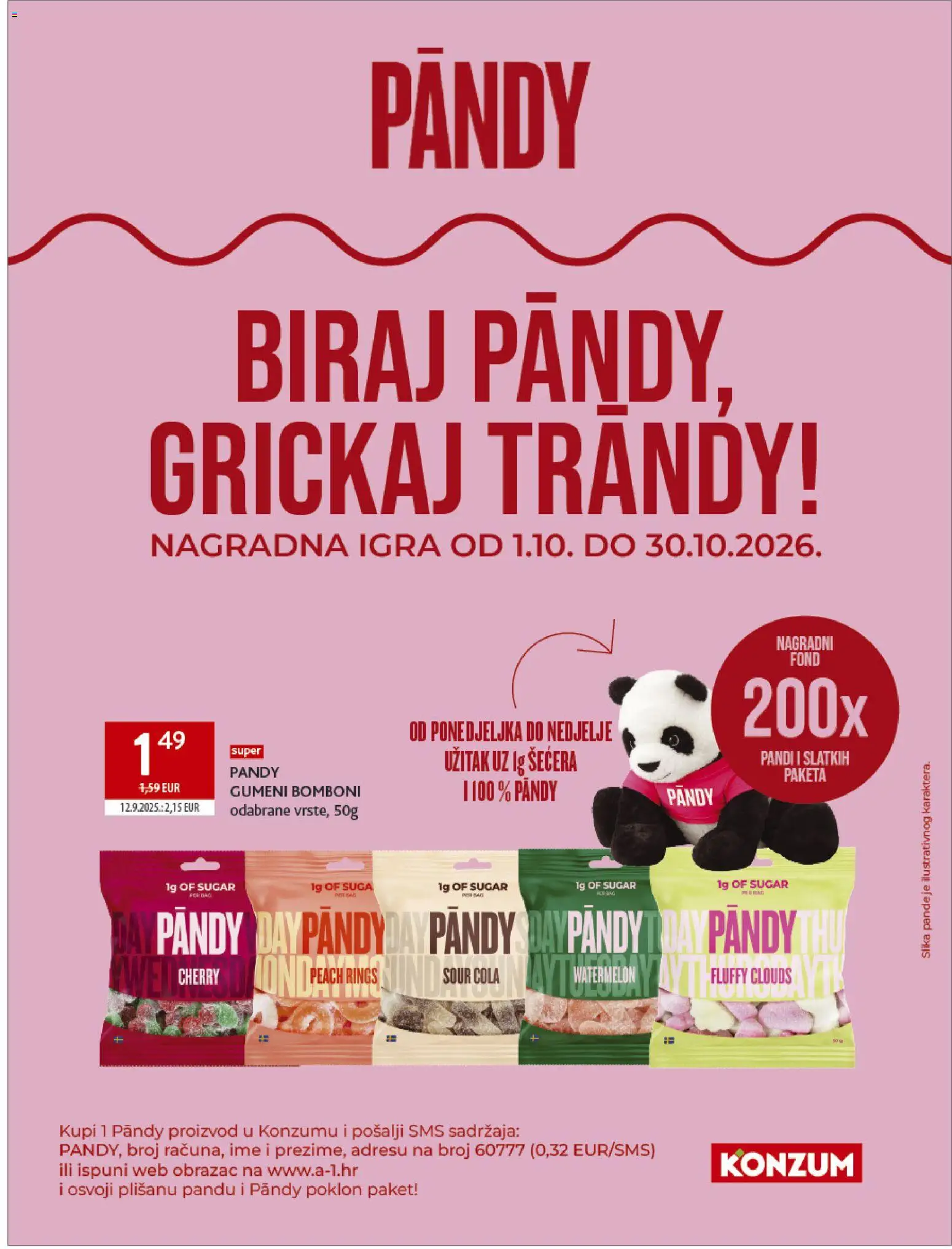 Konzum katalog | vrijedi od 07.10.2026 | Stranica: 52 | Proizvodi: Bomboni, Igra