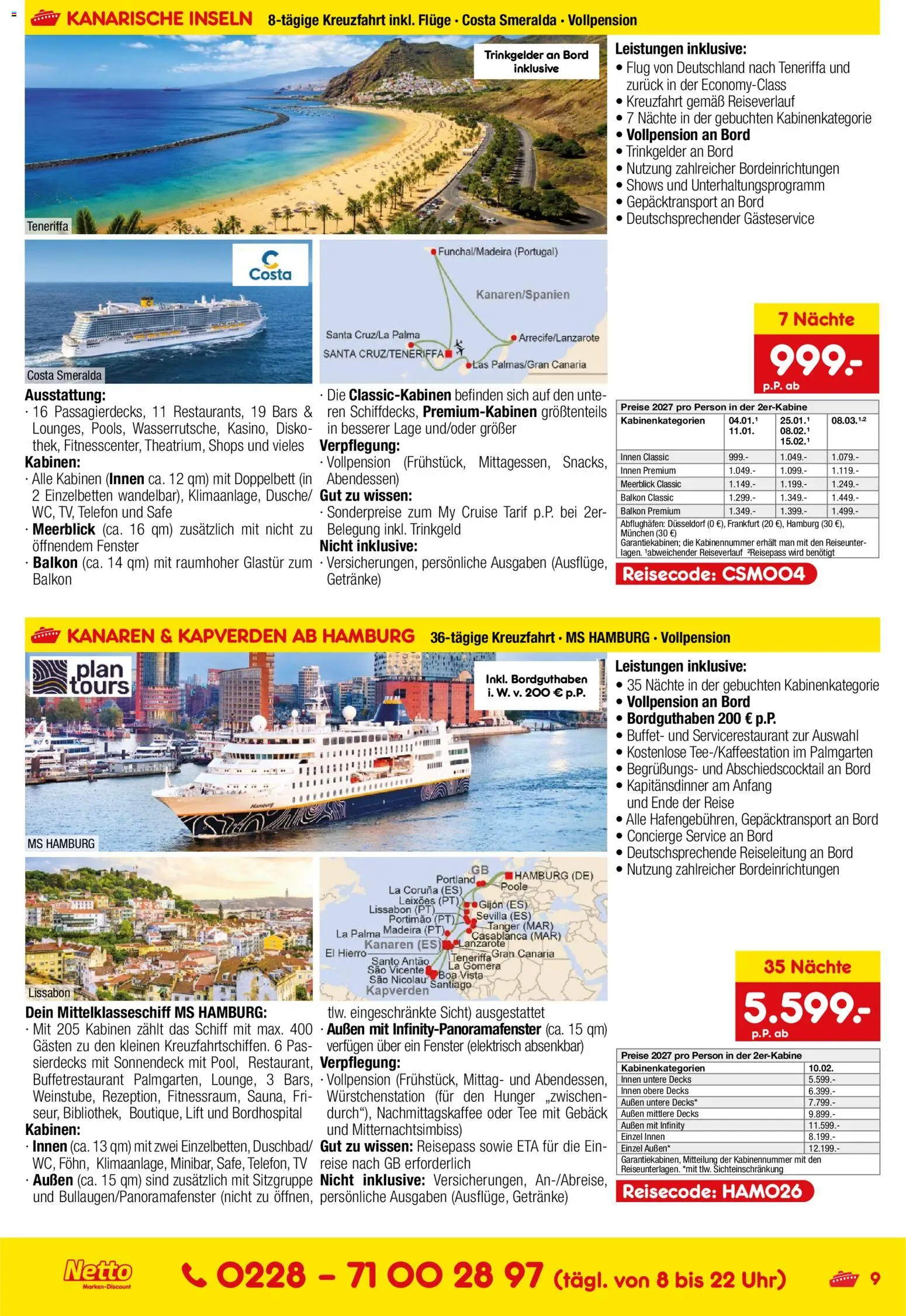 Netto Reisen Kreuzfahrten – gültig ab 11.06.2026 | Seite: 9