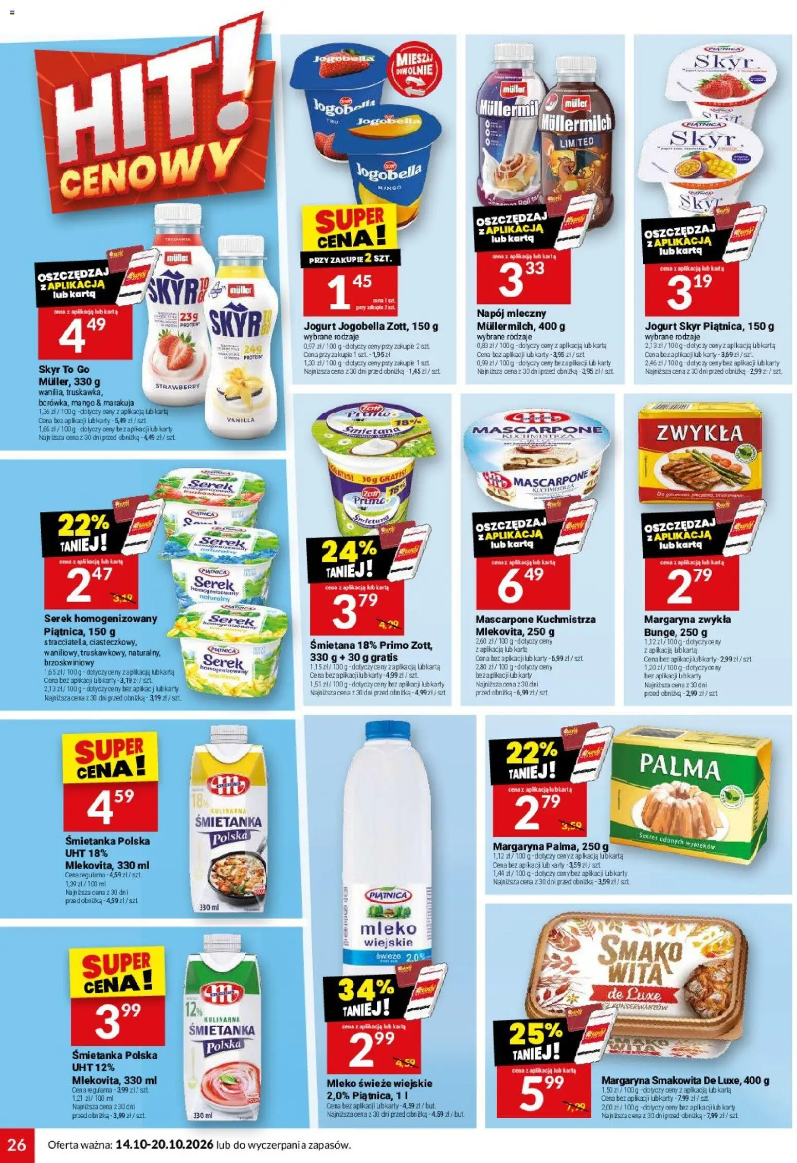 Twój Market gazetka od 14.10.2026 | Strona: 26 | Produkty: Mango, Serek homogenizowany, Serek, Marakuja