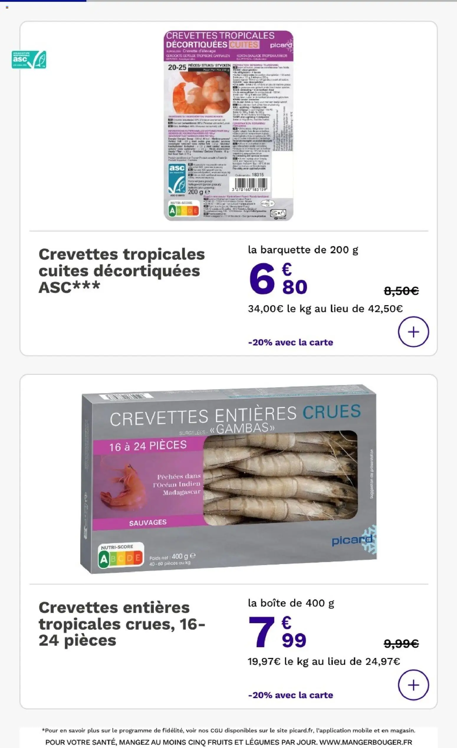 {H1} | Page: 18 | Produits: Poids, Crevette, Crevettes
