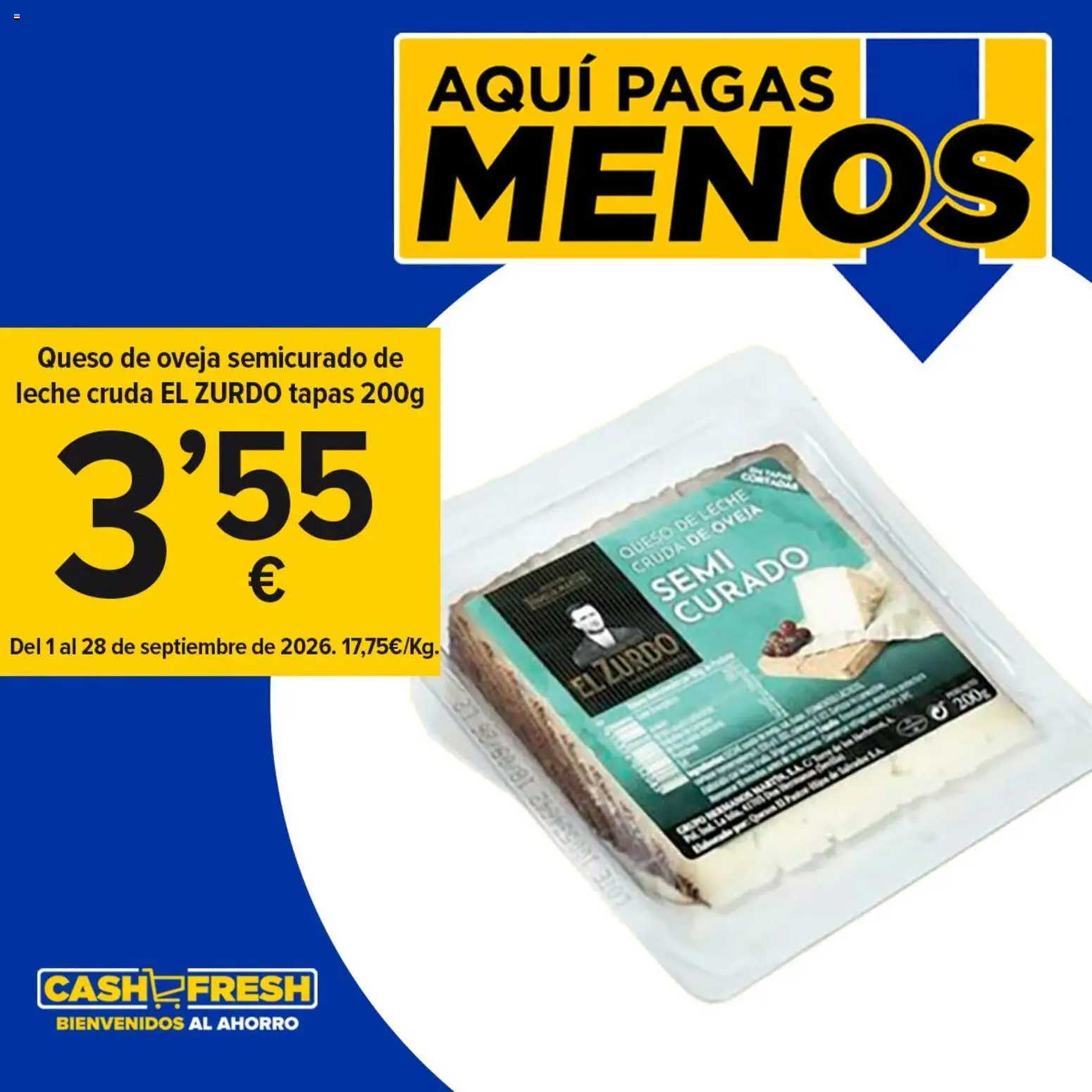 Cash Fresh  Tradición, calidad y un sabor único que conquista desde el primer bocado │ válido desde el 01/09/2026 | Página: 3 | Productos: Queso de oveja, Leche, Queso