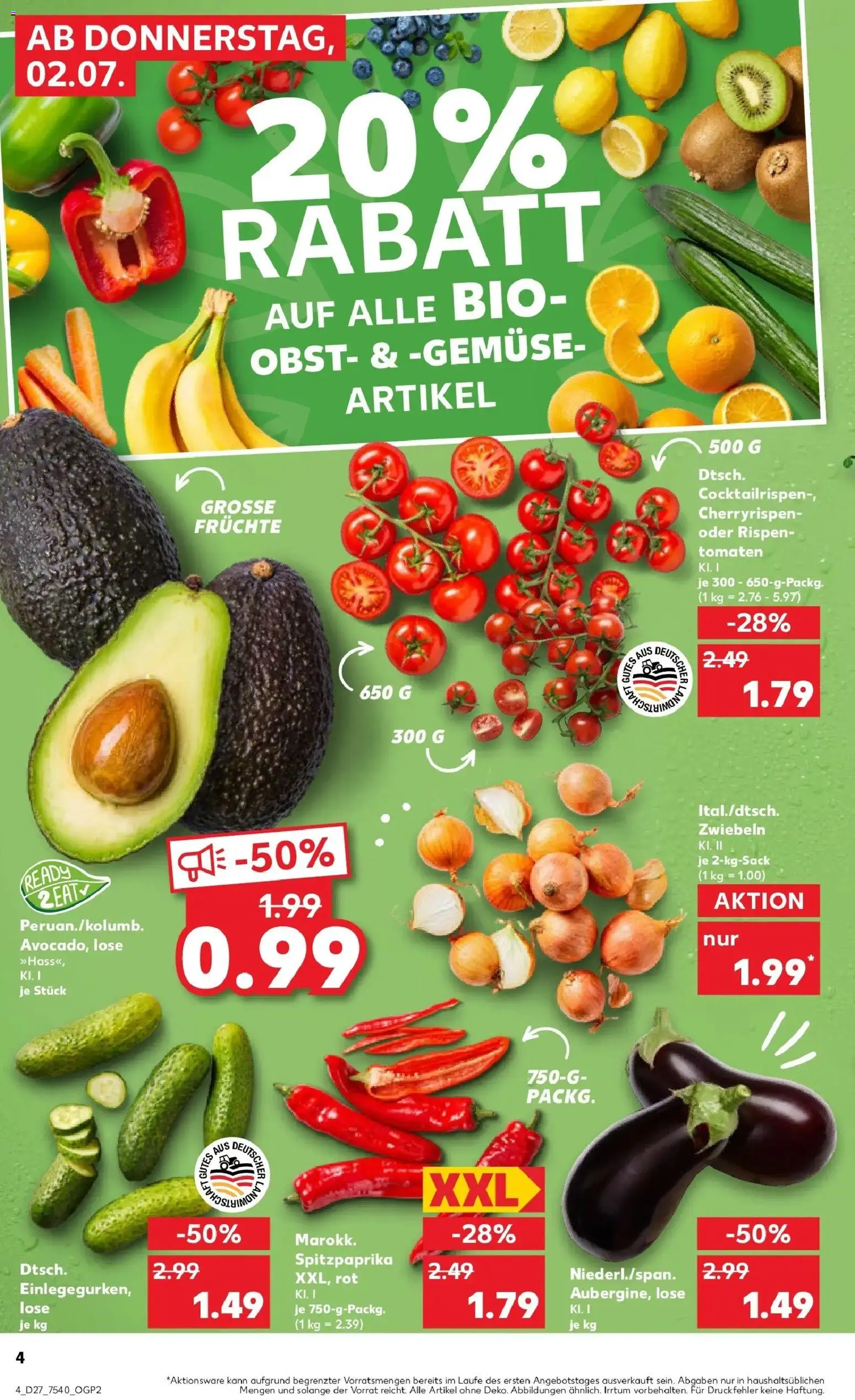Kaufland Prospekt Frankfurt (Oder) – gültig ab 29.06.2026 | Seite: 15 | Produkte: Tomaten, Zwiebeln, Gemüse, Obst