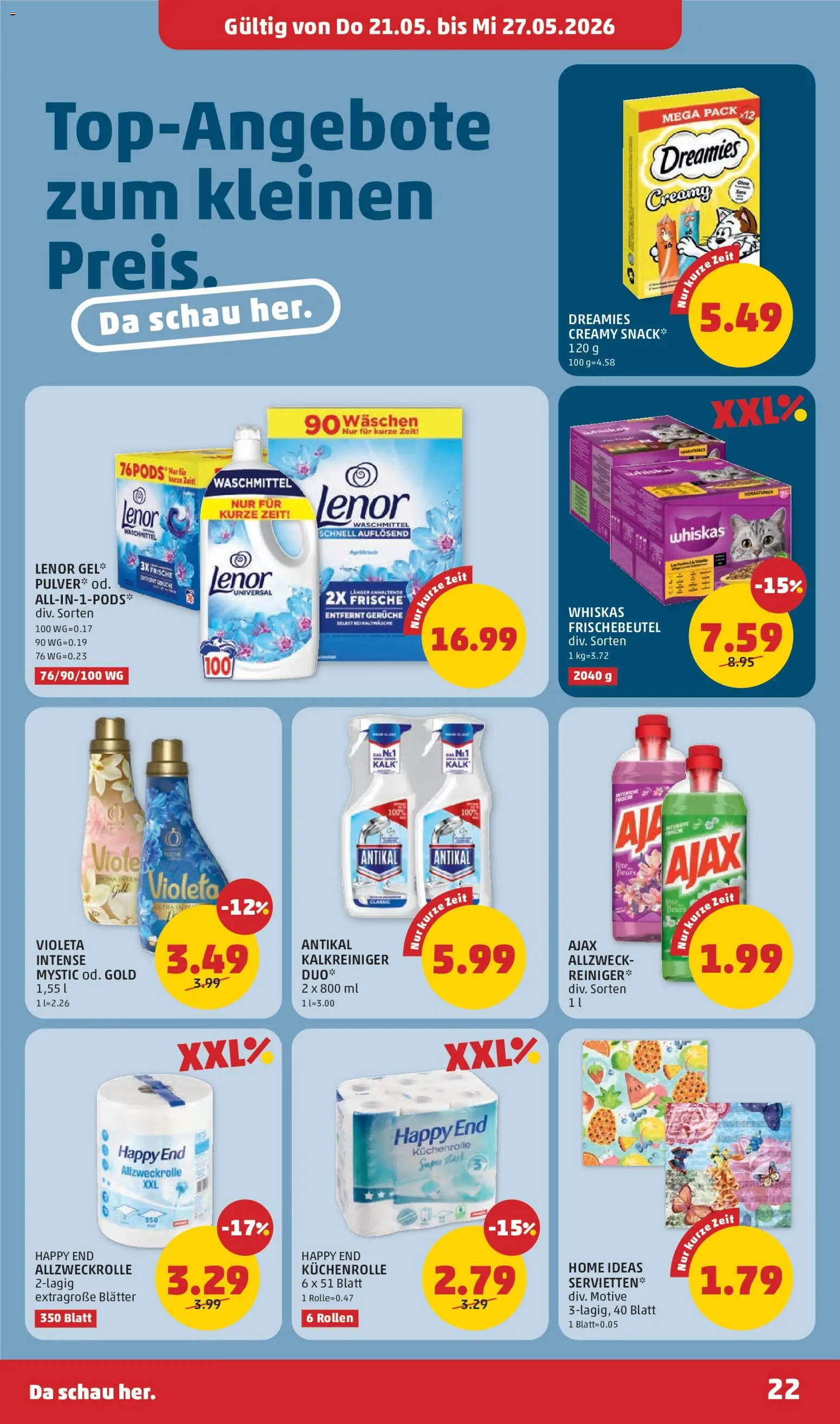 Penny Markt Flugblatt gültig ab 21.05.2026 | Seite: 22 | Produkte: Waschmittel