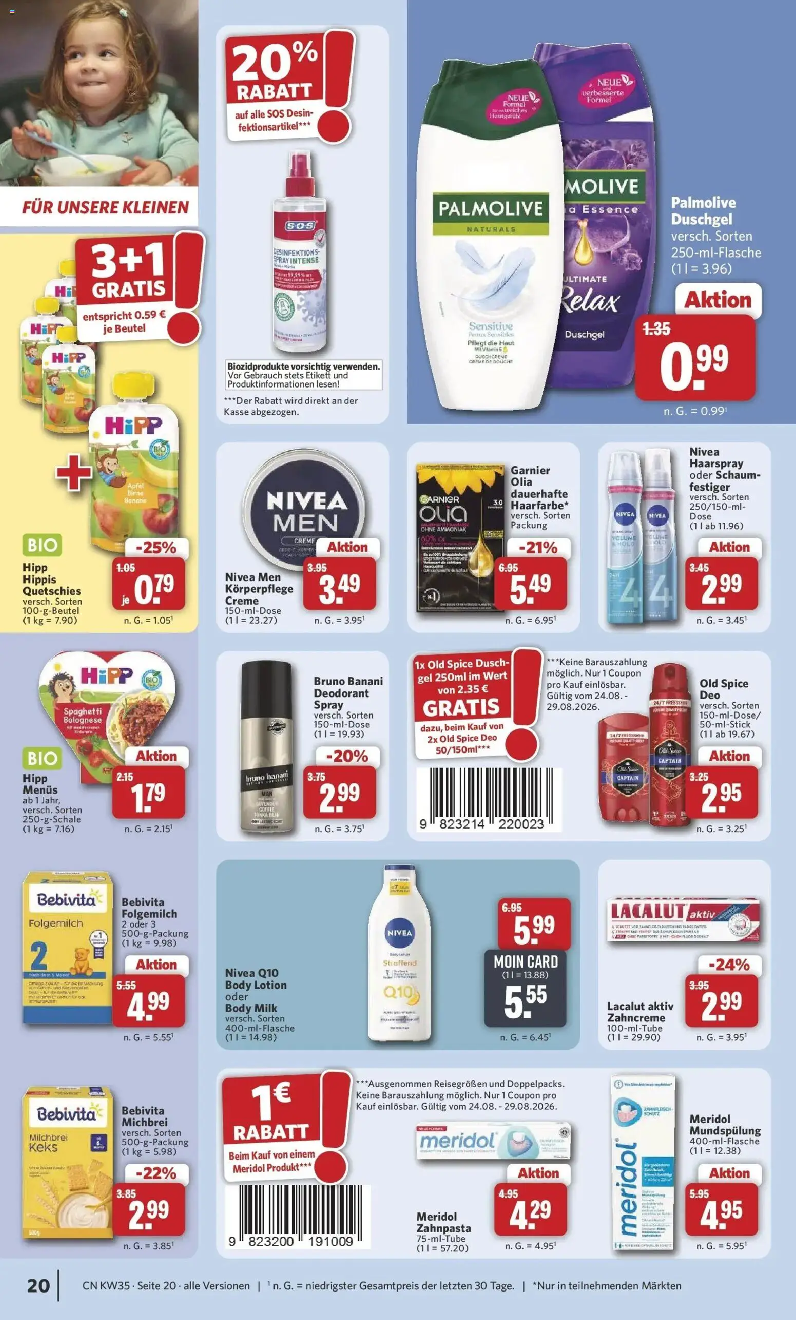 Combi Prospekt Dülmen (ab 24.08.2026) zum Blättern | Seite: 26 | Produkte: Haarspray, Creme, Deodorant, Zahnpasta