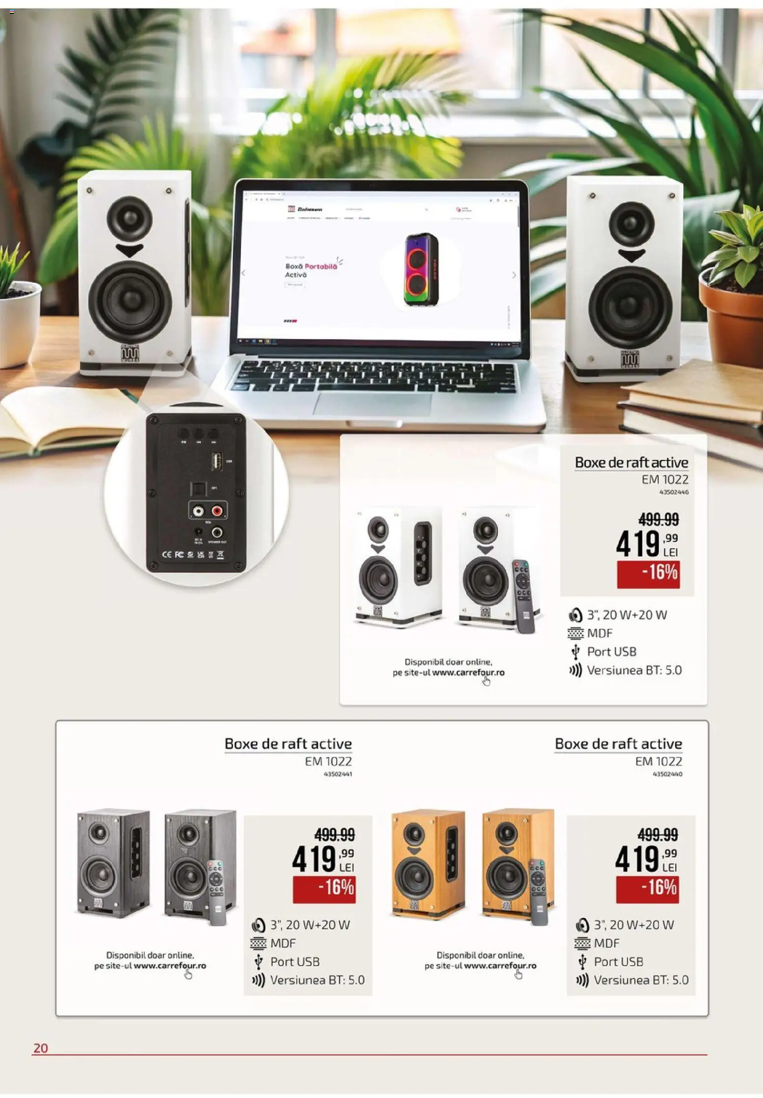 Noul catalog Carrefour – valabil de la 09.09.2026 | Pagină: 20 | Produse: Usb, Raft, Active, Boxă portabilă