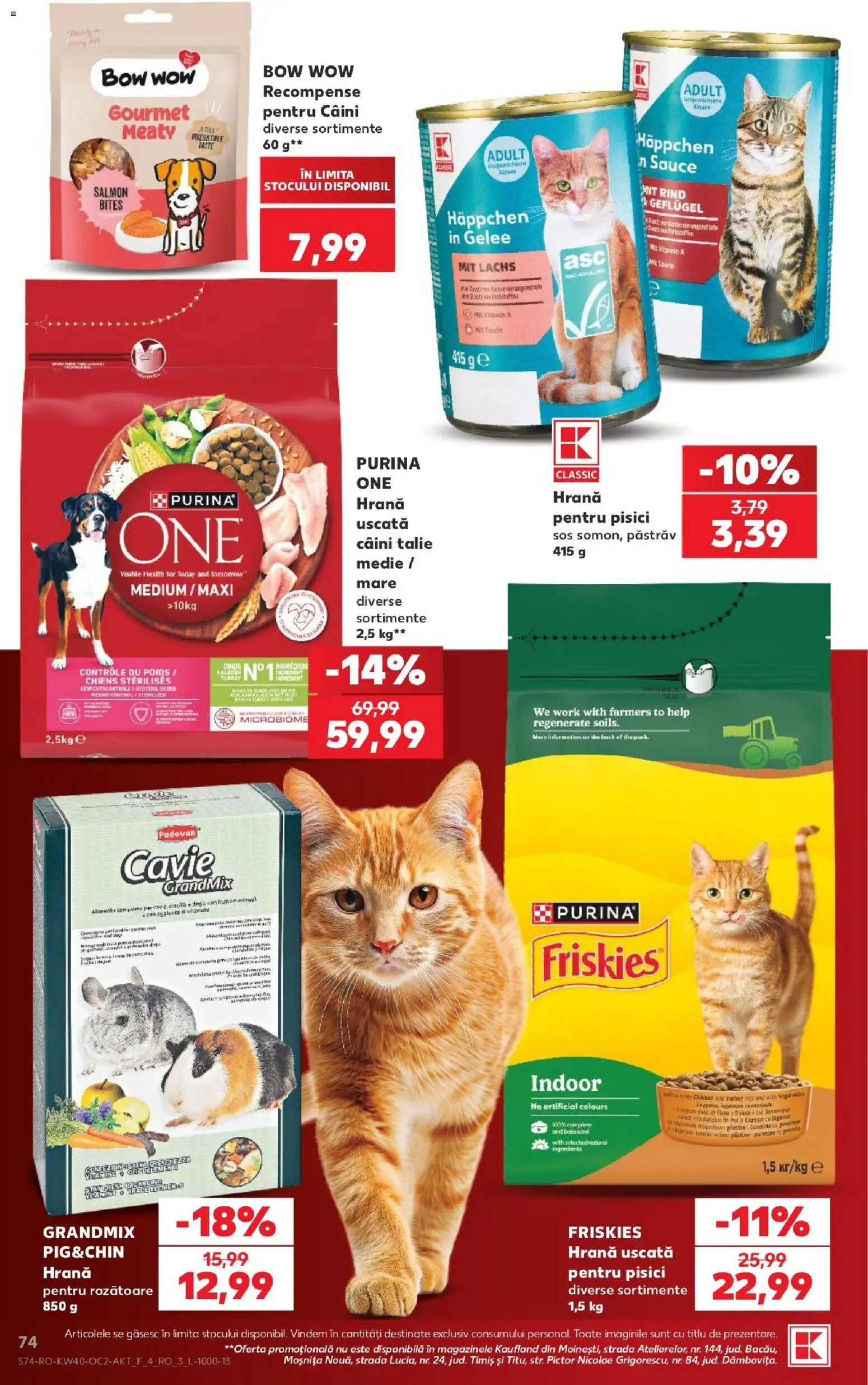 Kaufland RO akciós ujság - amely érvényes a következő dátumtól: 2026.09.30. | Oldal: 74 | Termékek: Gourmet, Friskies, Purina