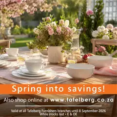 Tafelberg Furnishers specials catalogue – valid from 02/09/2026
