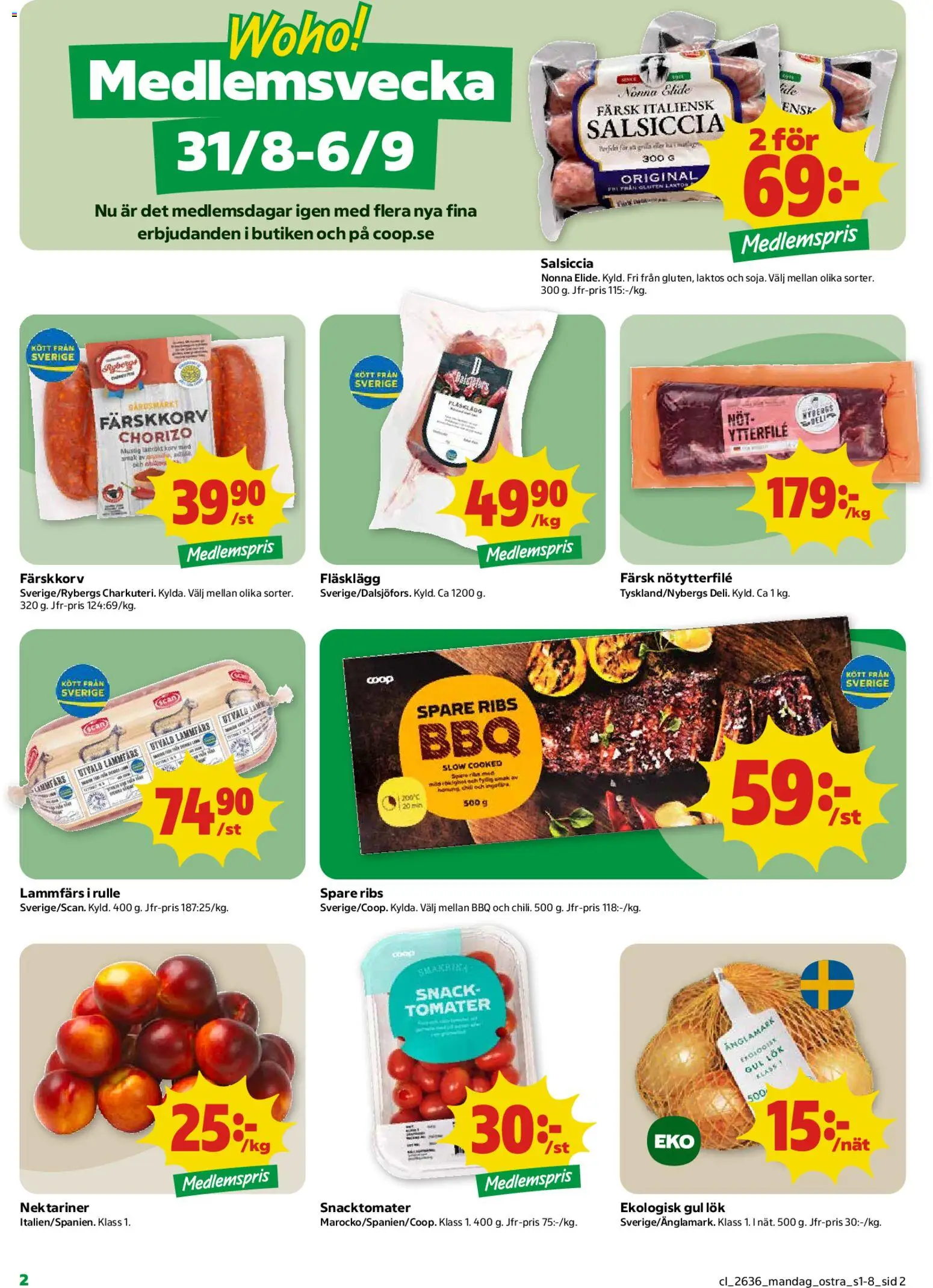Coop Daglivs reklamblad aktuell från 31/08/2026 | Sida: 2