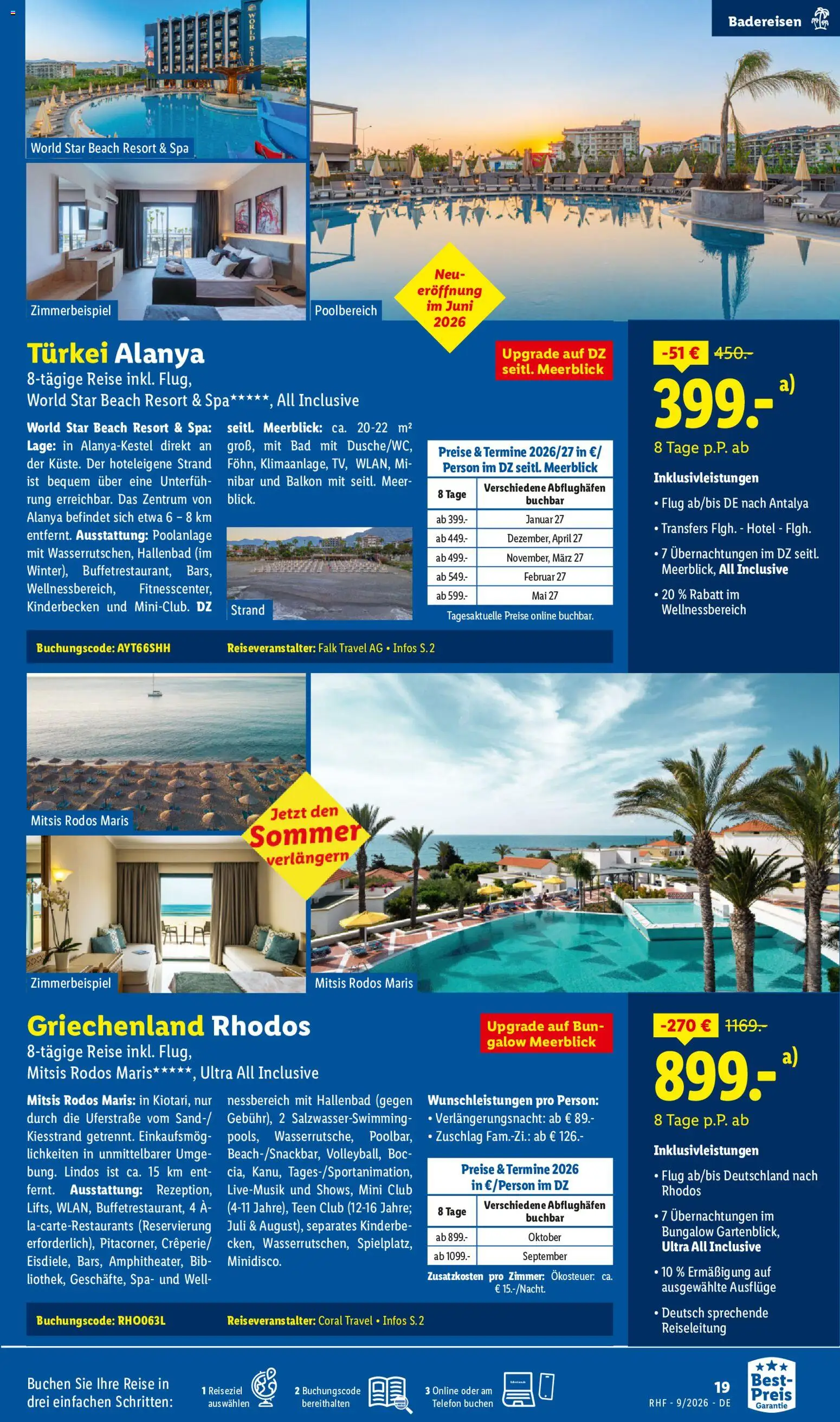 Lidl Reisen Prospekt – gültig ab 29.08.2026 | Seite: 19 | Produkte: Coral, Bad, Telefon