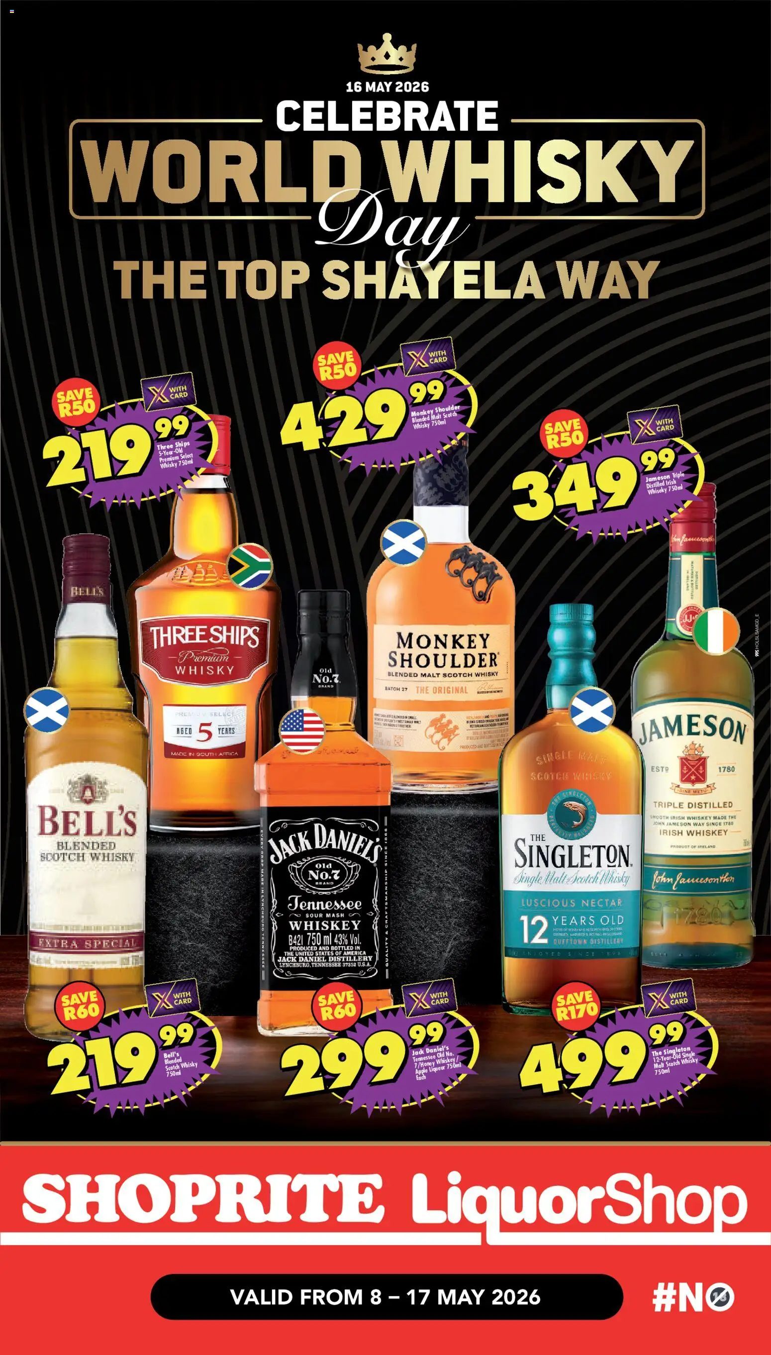 New Shoprite catalogue – valid from 08.05.2026 | Page: 1 | Products: Whiskey