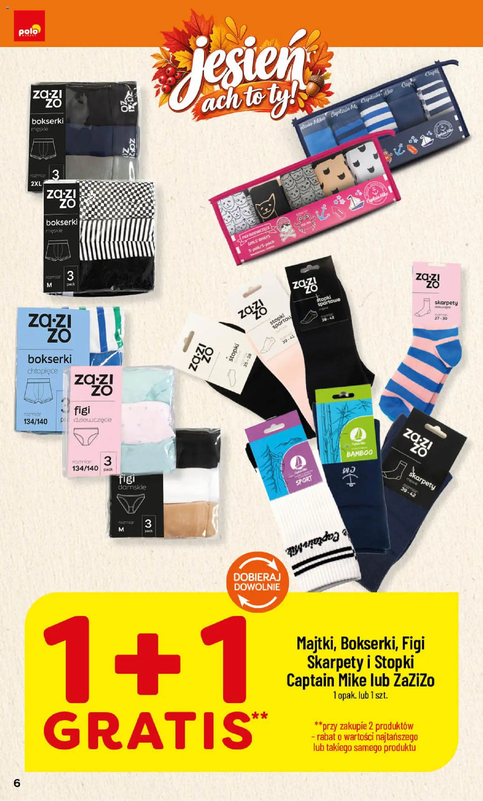 POLOmarket katalog - Jesień od 25.09.2026 | Strona: 6 | Produkty: Skarpety, Bokserki, Bokserki męskie, Figi