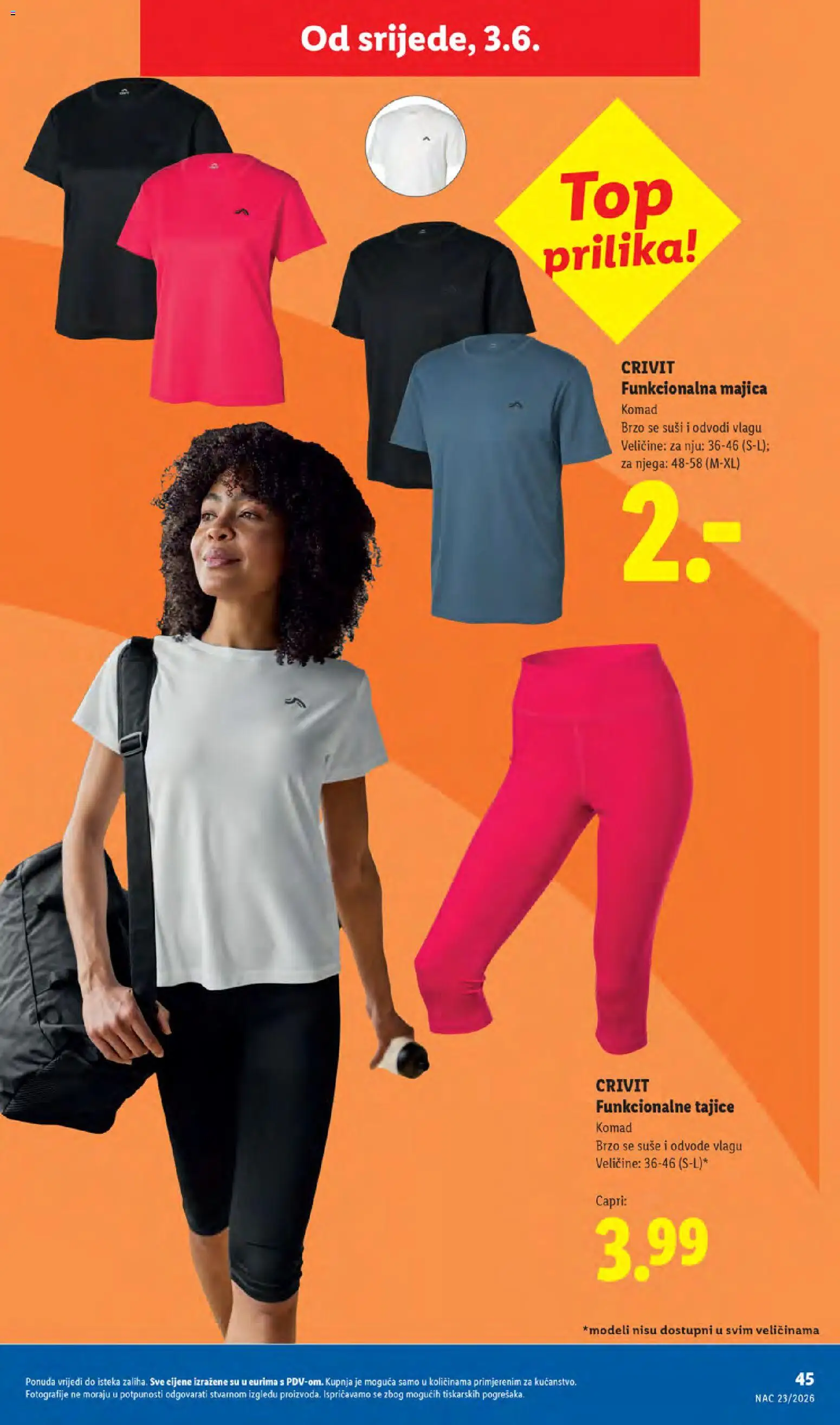 Lidl katalog | vrijedi od 01.06.2026 | Stranica: 45 | Proizvodi: Majica, Tajice