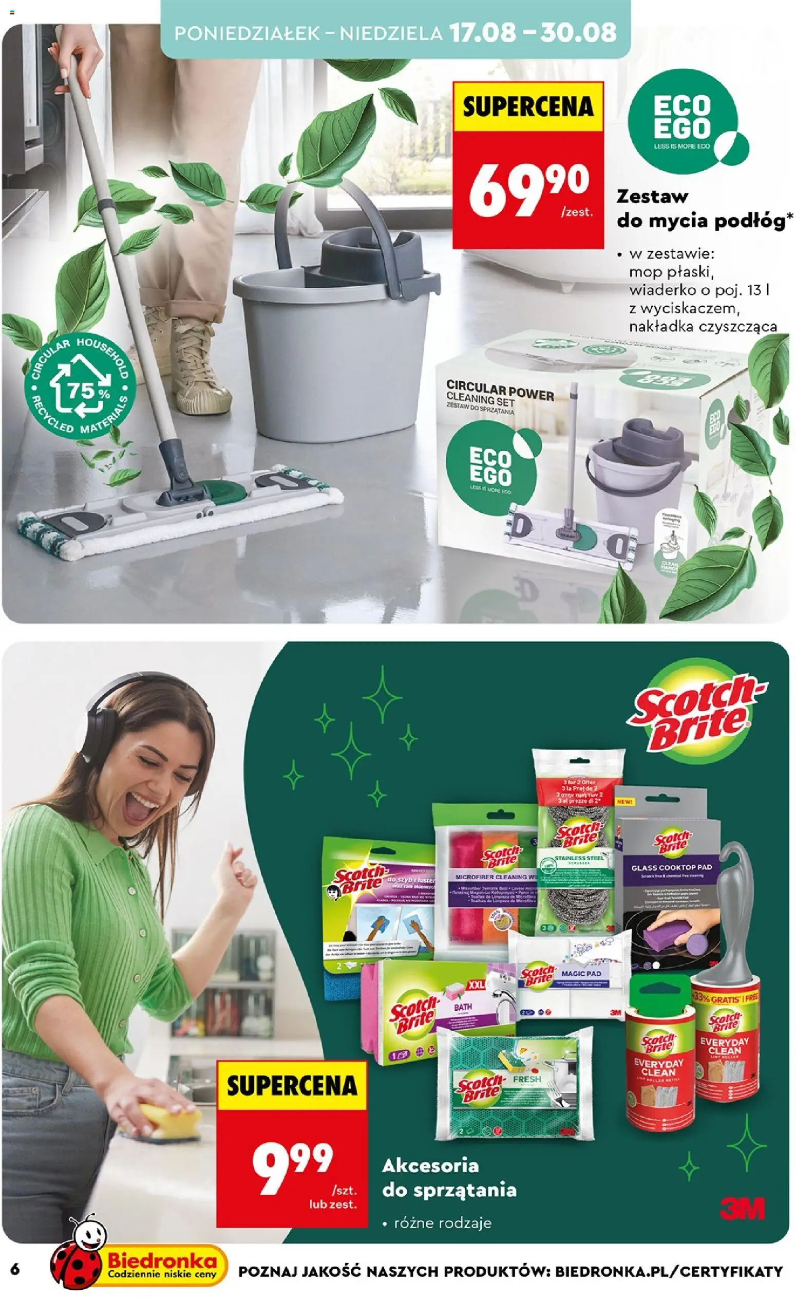 Biedronka gazetka - Hity i inspiracje od 17.08.2026 | Strona: 6 | Produkty: Mop