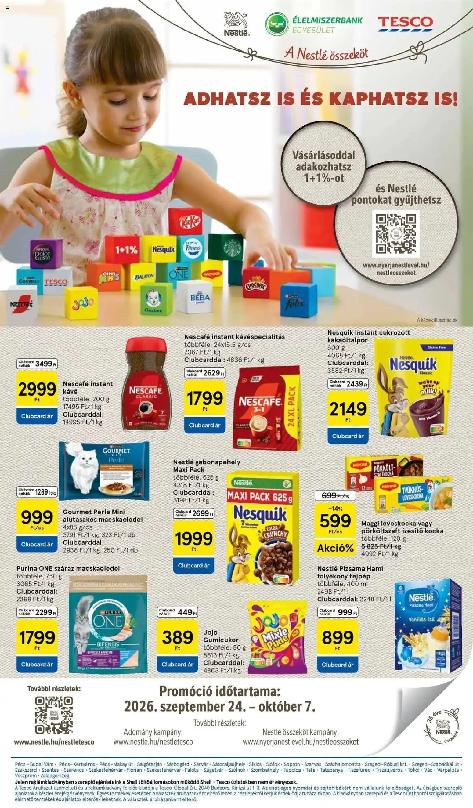 Tesco akciós ujság - amely érvényes a következő dátumtól: 2026.10.01. | Oldal: 21 | Termékek: BEBA, Maggi, Purina, Pörkölt
