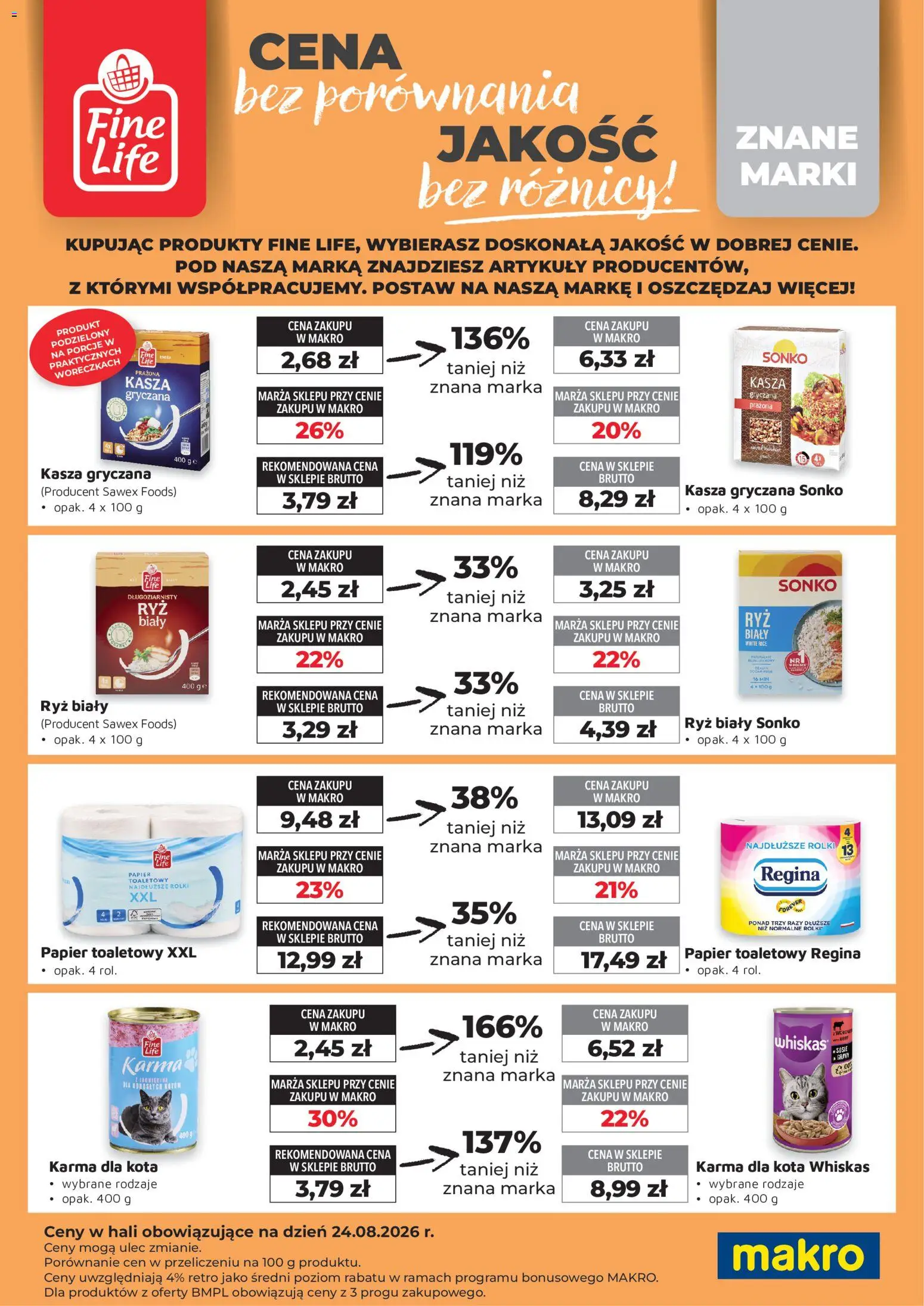 Makro gazetka - Fine Life od 01.02.2026 | Strona: 4 | Produkty: Chipsy, Migdały, Mleka