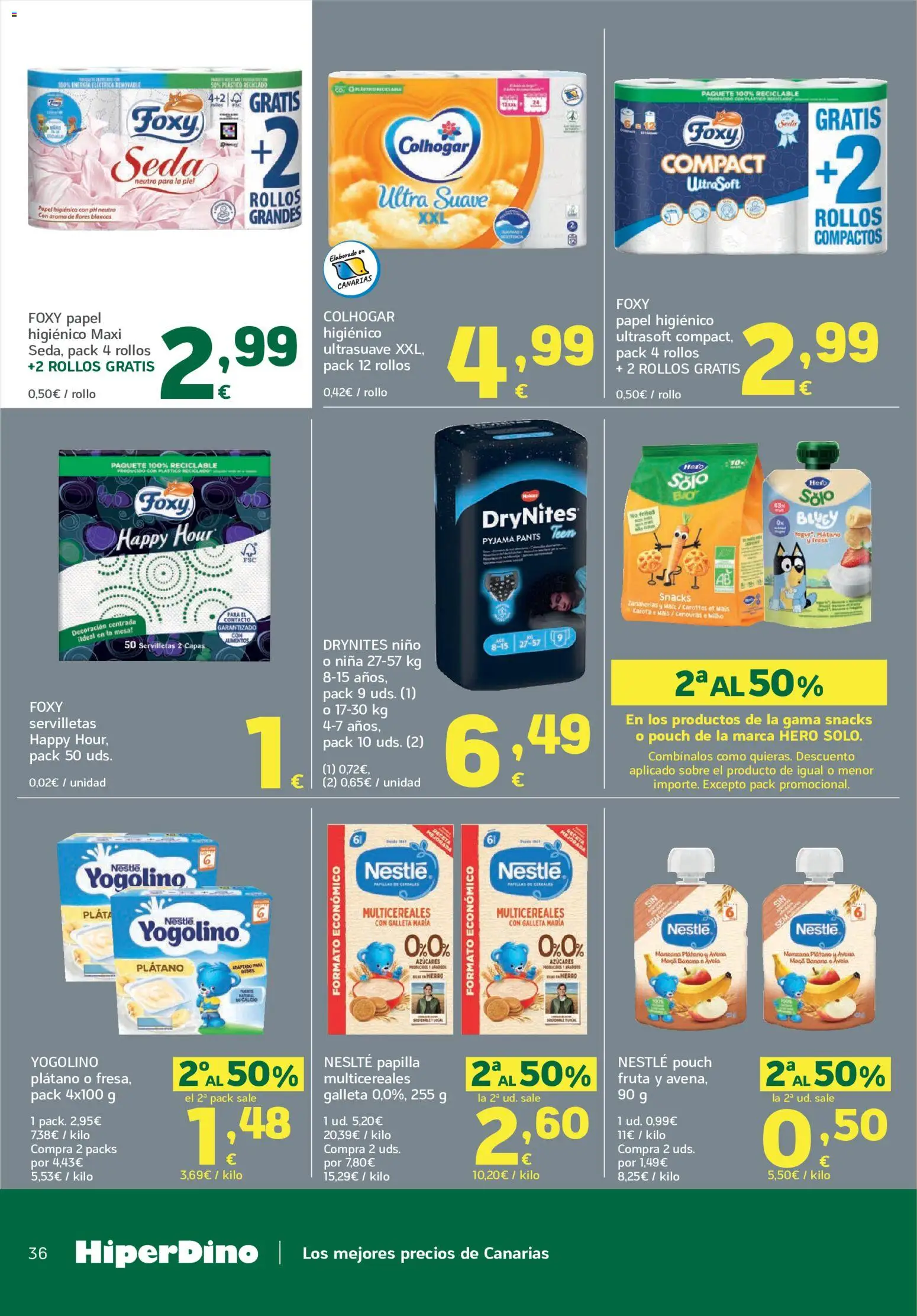 HiperDino folleto │ válido desde el 09/09/2026 | Página: 36 | Productos: Snacks, Cereales, Zanahorias, Mesa