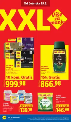 BELLAROM Royal instant kafa XXL, 300 g; 1 kg = 2890.- - pregled Lidl kataloga - važi od 25.06.2026 | Strana: 44