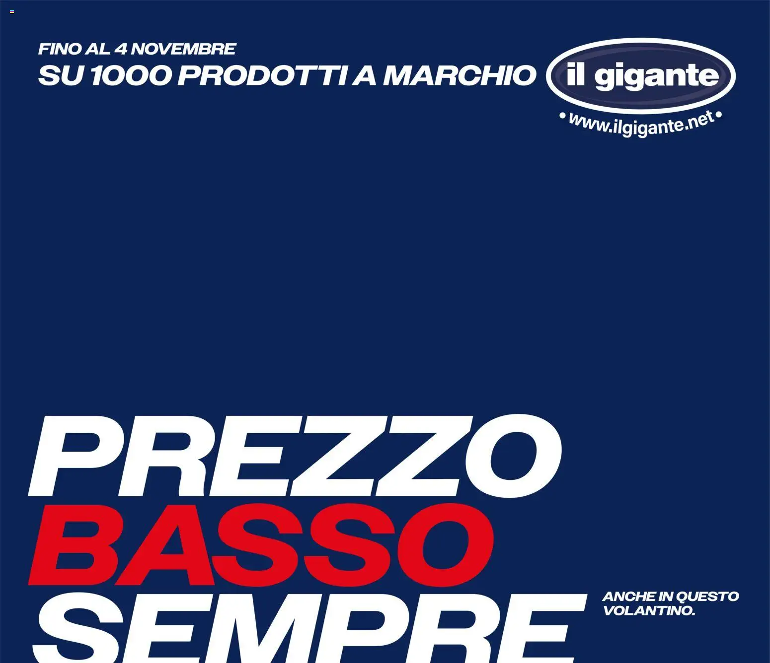 Volantino Il Gigante del 21/09/2026 | Pagina: 1 | Prodotti: Basso