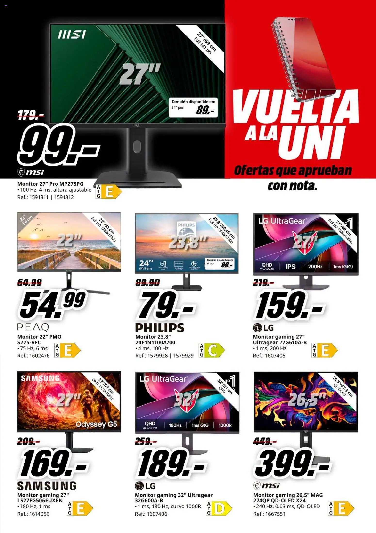 Media Markt Vuelta al Cole │ válido desde el 26/08/2026 | Página: 22 | Productos: Monitor