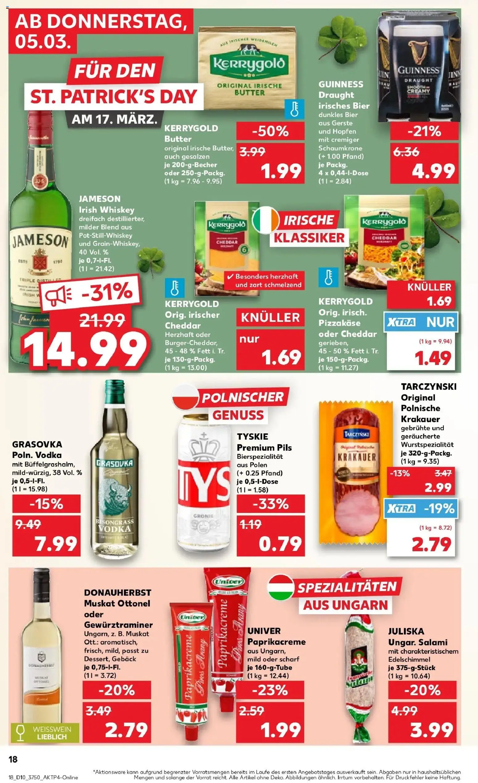 Kaufland Prospekt Lutherstadt Wittenberg	 – gültig ab 02.03.2026 | Seite: 30 | Produkte: Butter, Weißwein, Whiskey, Kerrygold butter