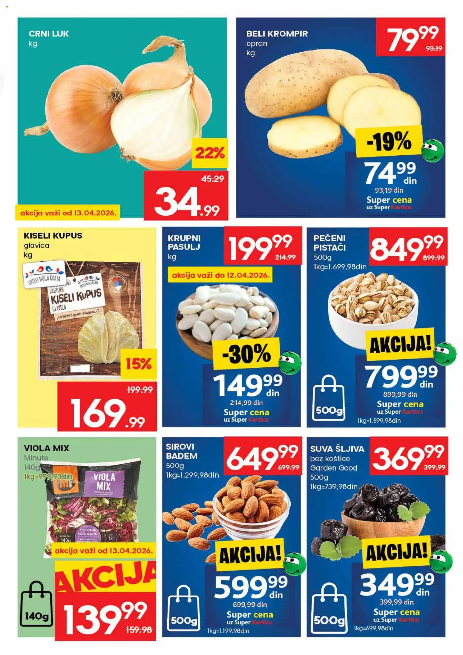 Idea katalog - važi od 09.04.2026 | Strana: 5 | Proizvode: Badem, Kiseli kupus, Krompir, Šljiva