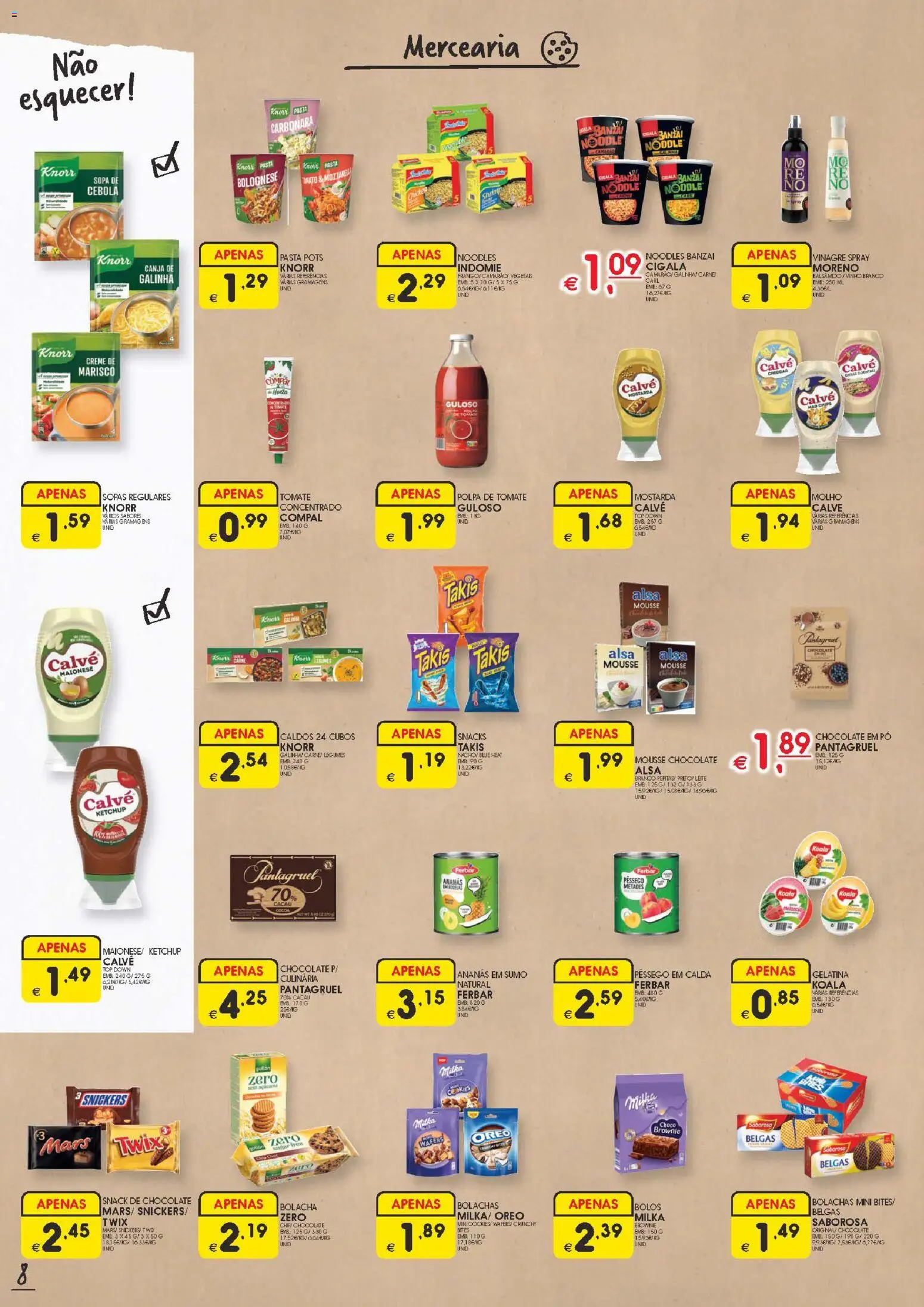 Meu Super folheto │ válido de 11.06.2026 | Página: 8 | Produtos: Chocolate, Sumo, Maionese, Creme