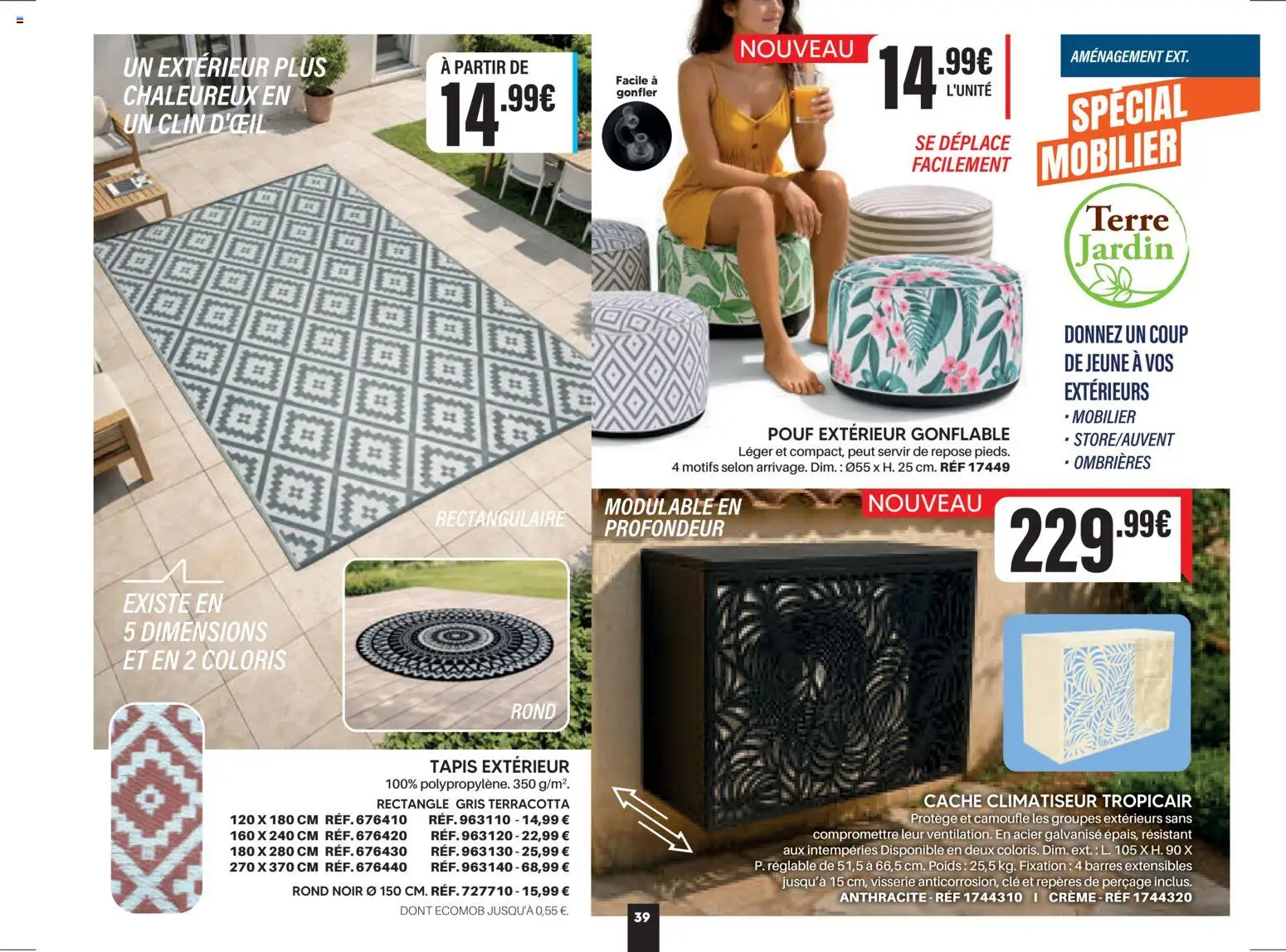 {H1} | Page: 39 | Produits: Clé, Poids, Climatiseur, Tapis