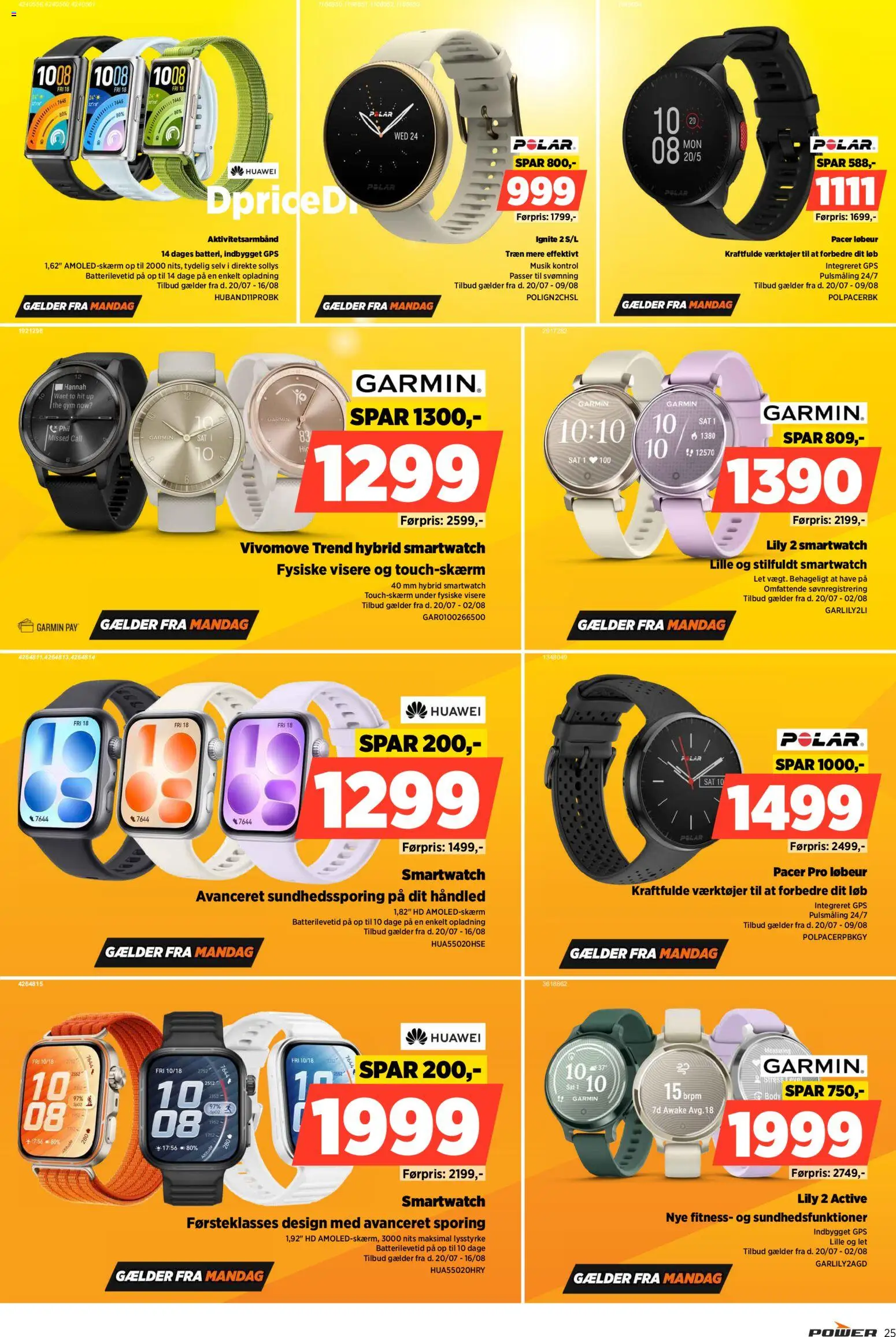 Power tilbudsavis – gyldig fra 17/07/2026 | Side: 25 | Produkter: GPS, Smartwatch