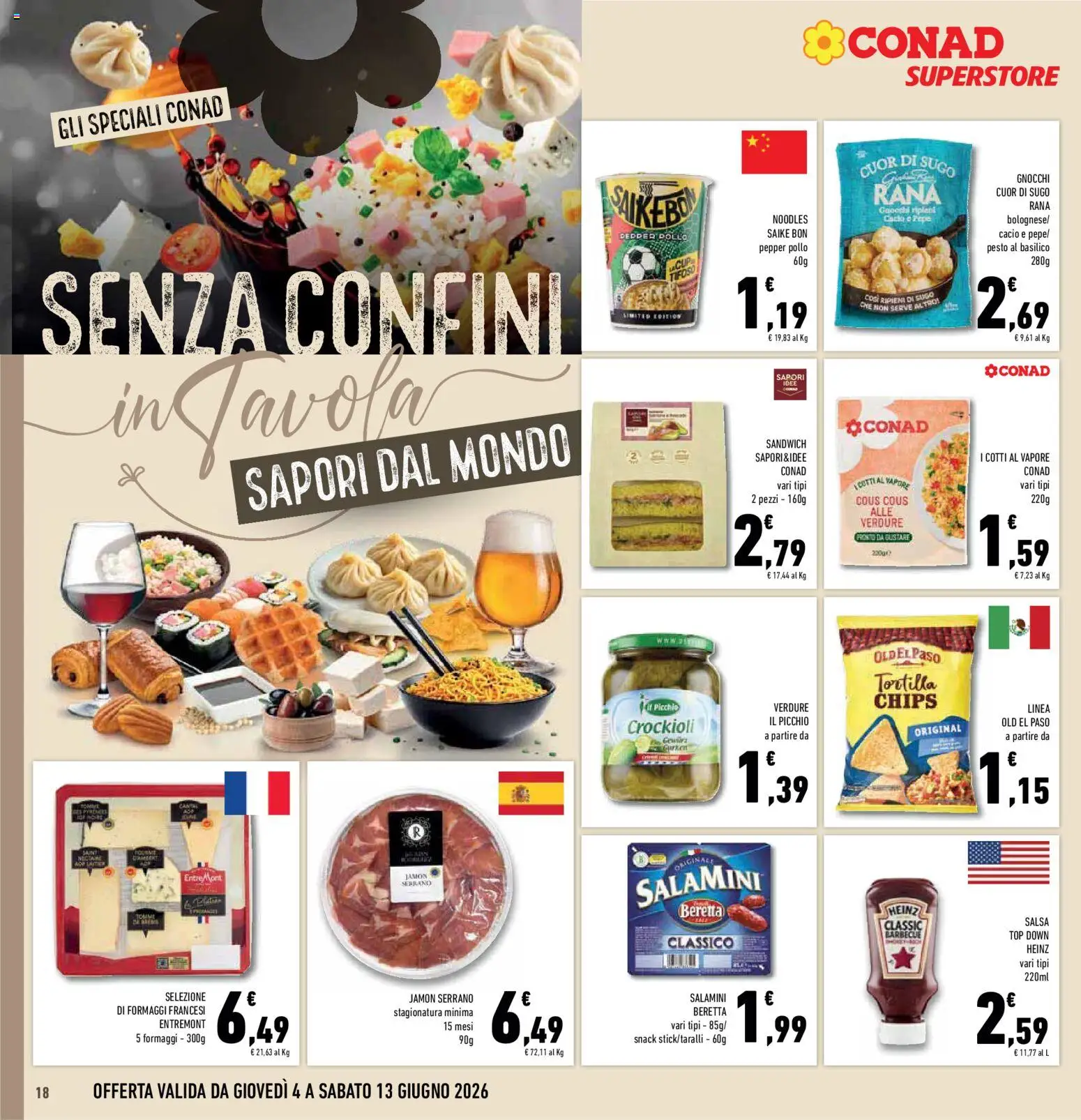 Volantino Conad del 04.06.2026 | Pagina: 18 | Prodotti: Pollo, Verdure, Salsa, Pesto