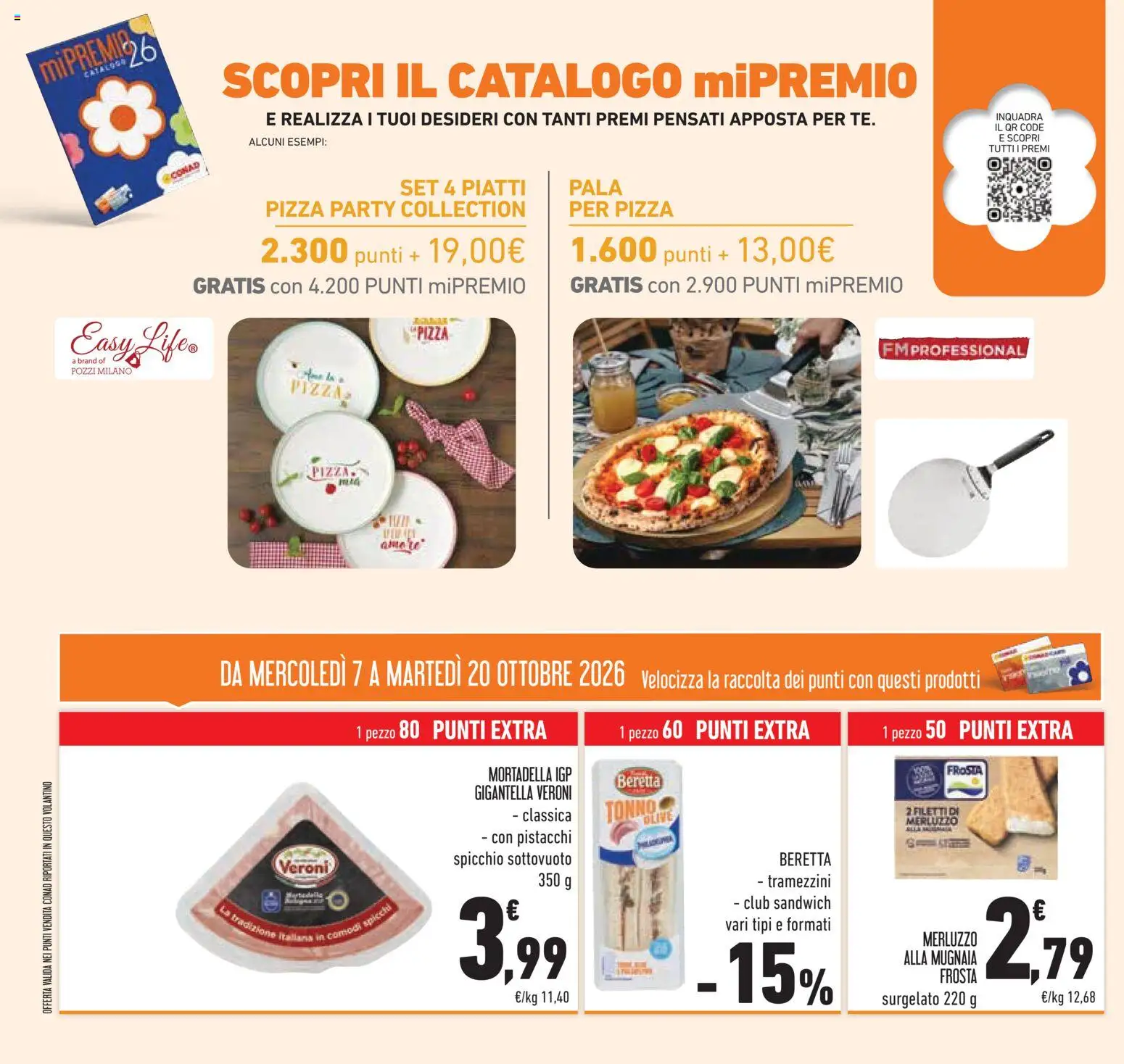 Volantino Conad del 07/10/2026 | Pagina: 52 | Prodotti: Merluzzo, Piatti, Olive, Mortadella